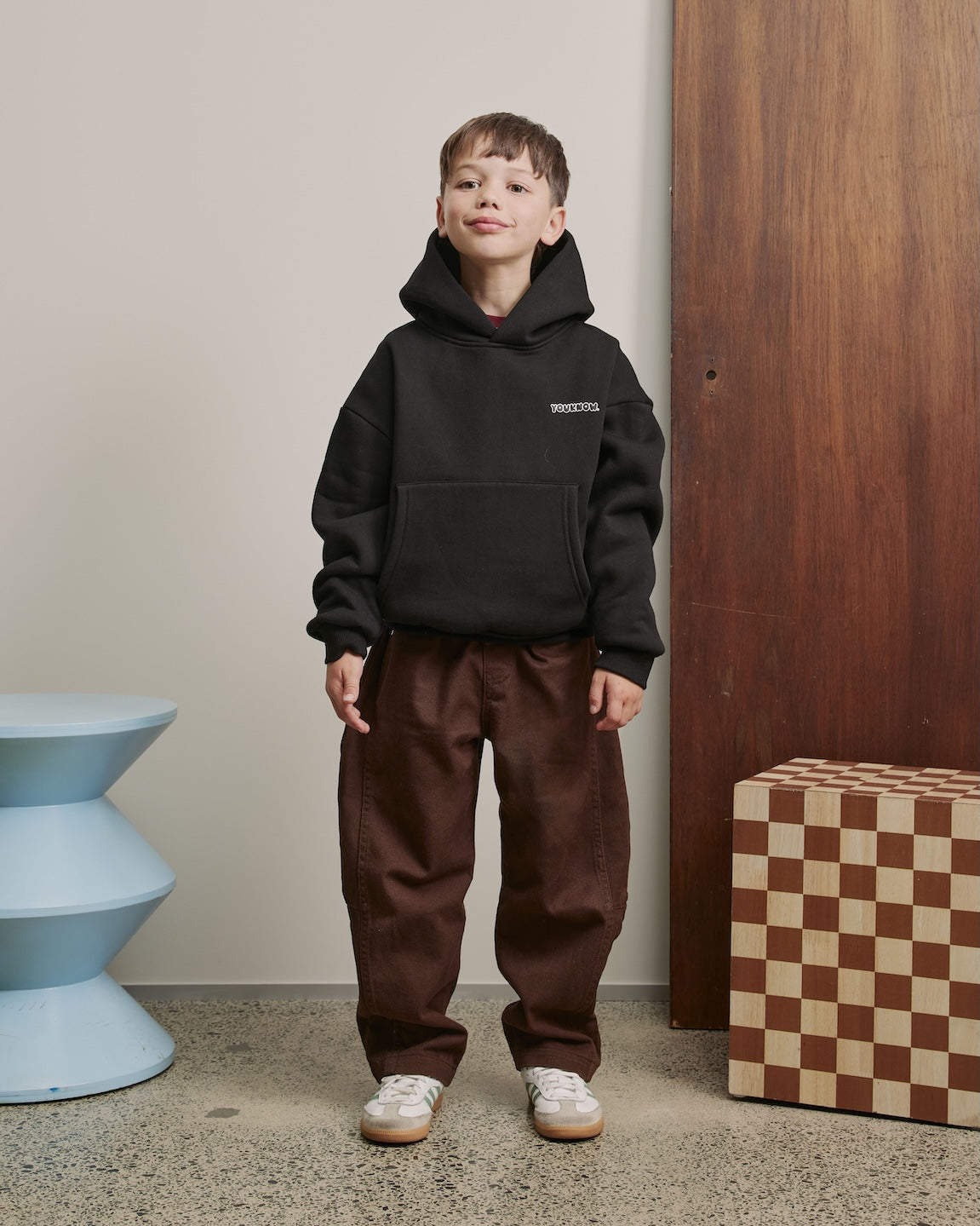 Kids Sunset Box Hoodie | Black