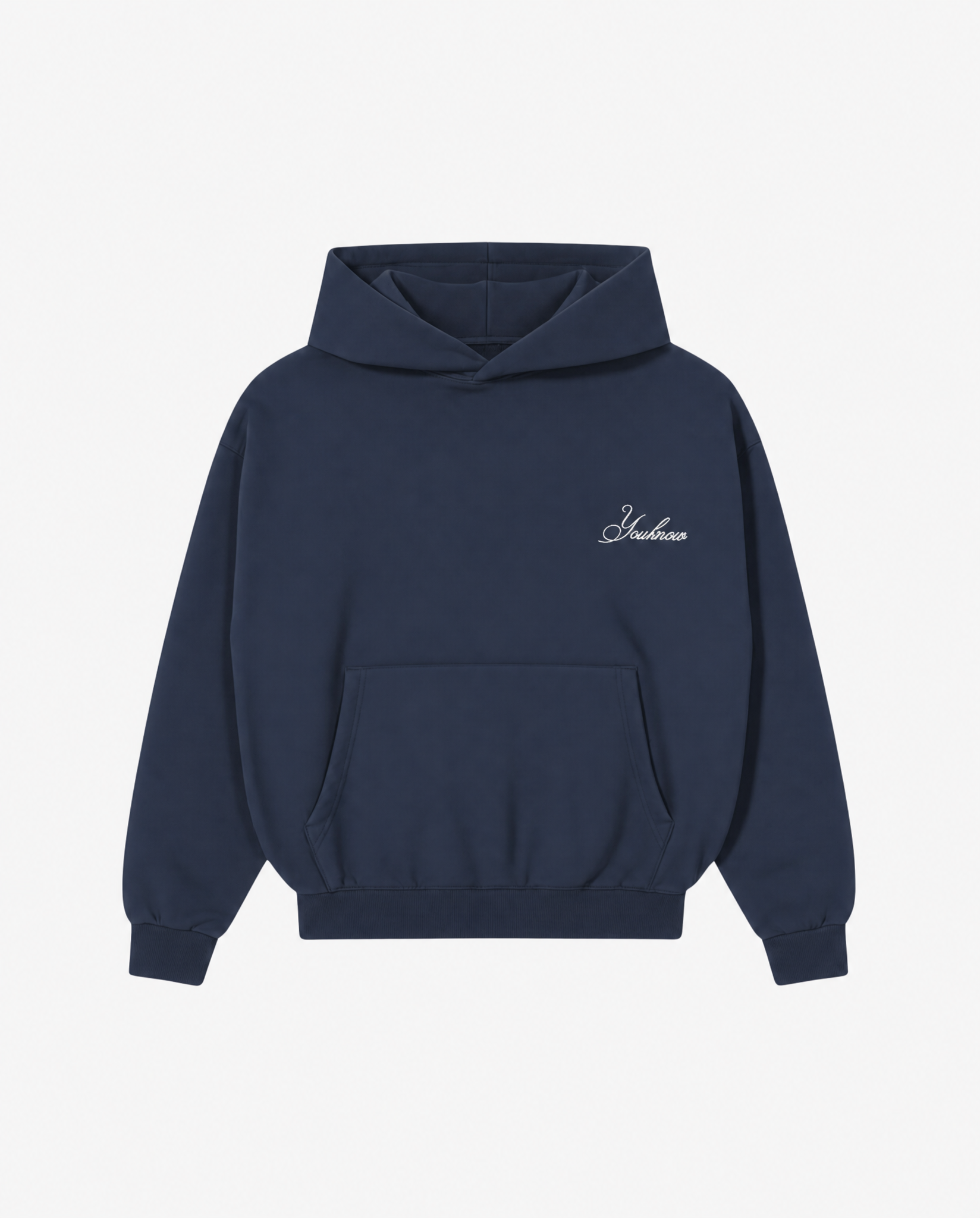 Script Hoodie in Marine - back