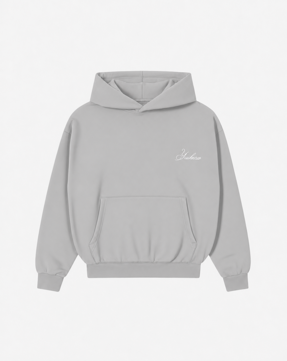 Script Hoodie in Light Grey - back