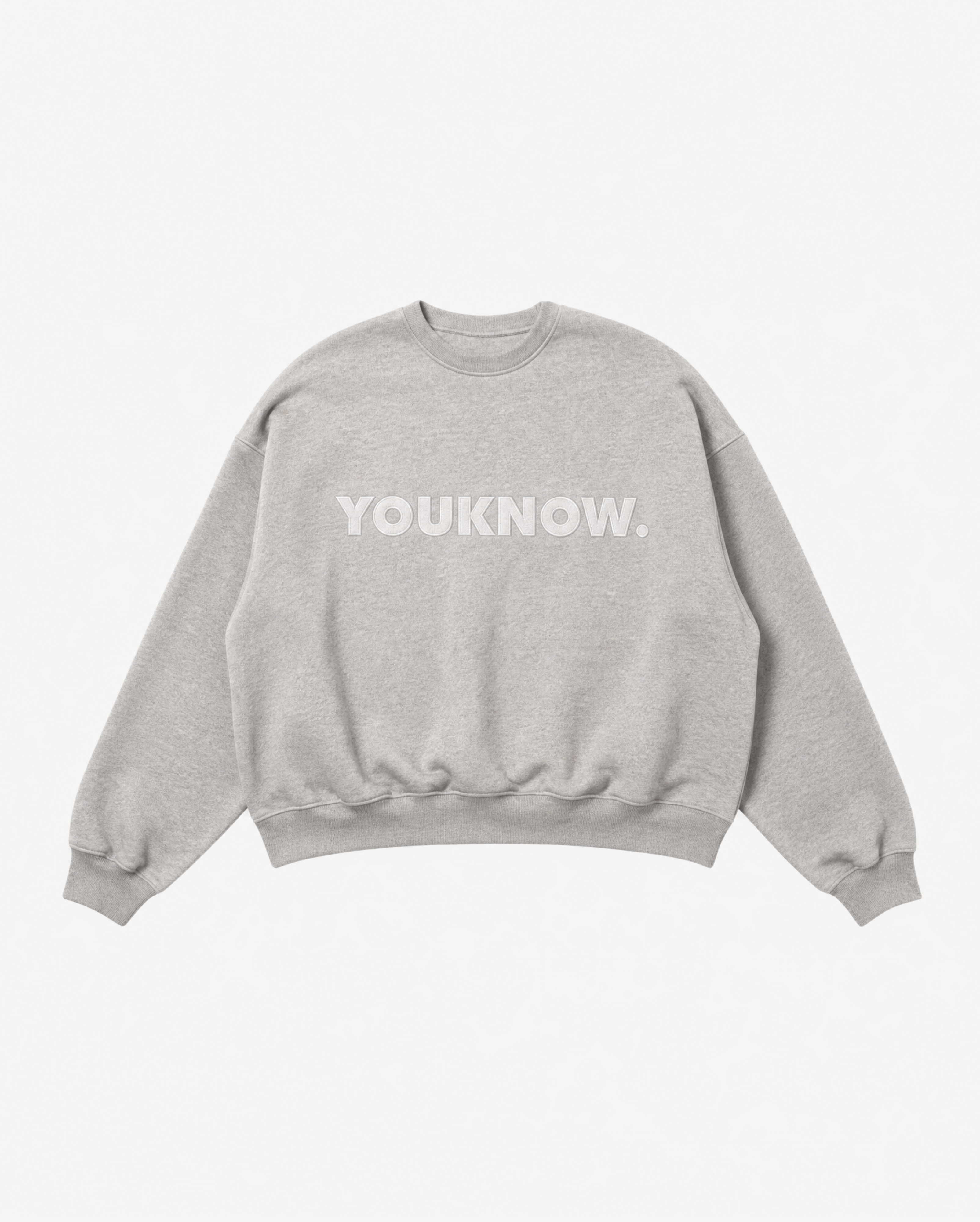 Applique Block Crew | GREY MARLE