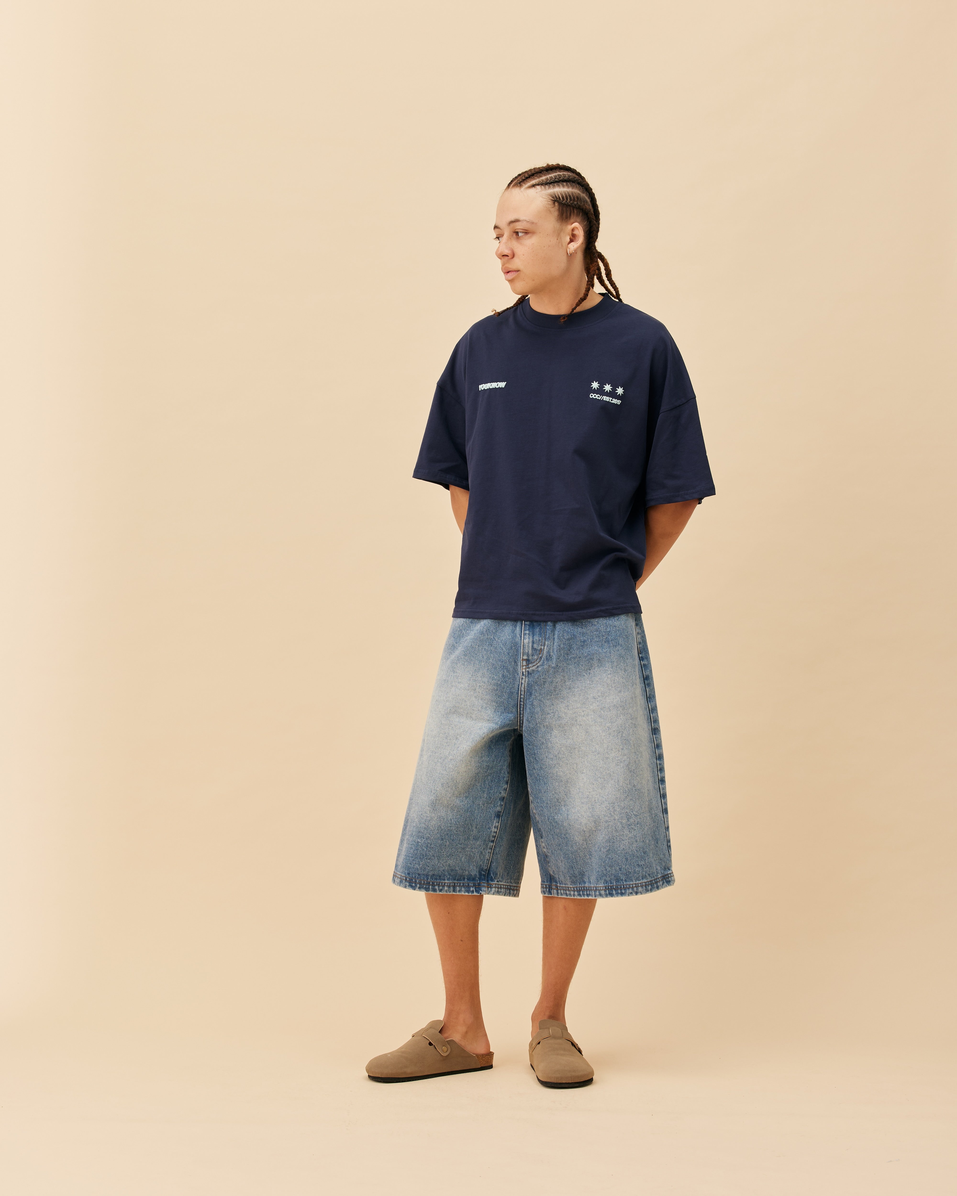 Big Back Tee | Navy Ice