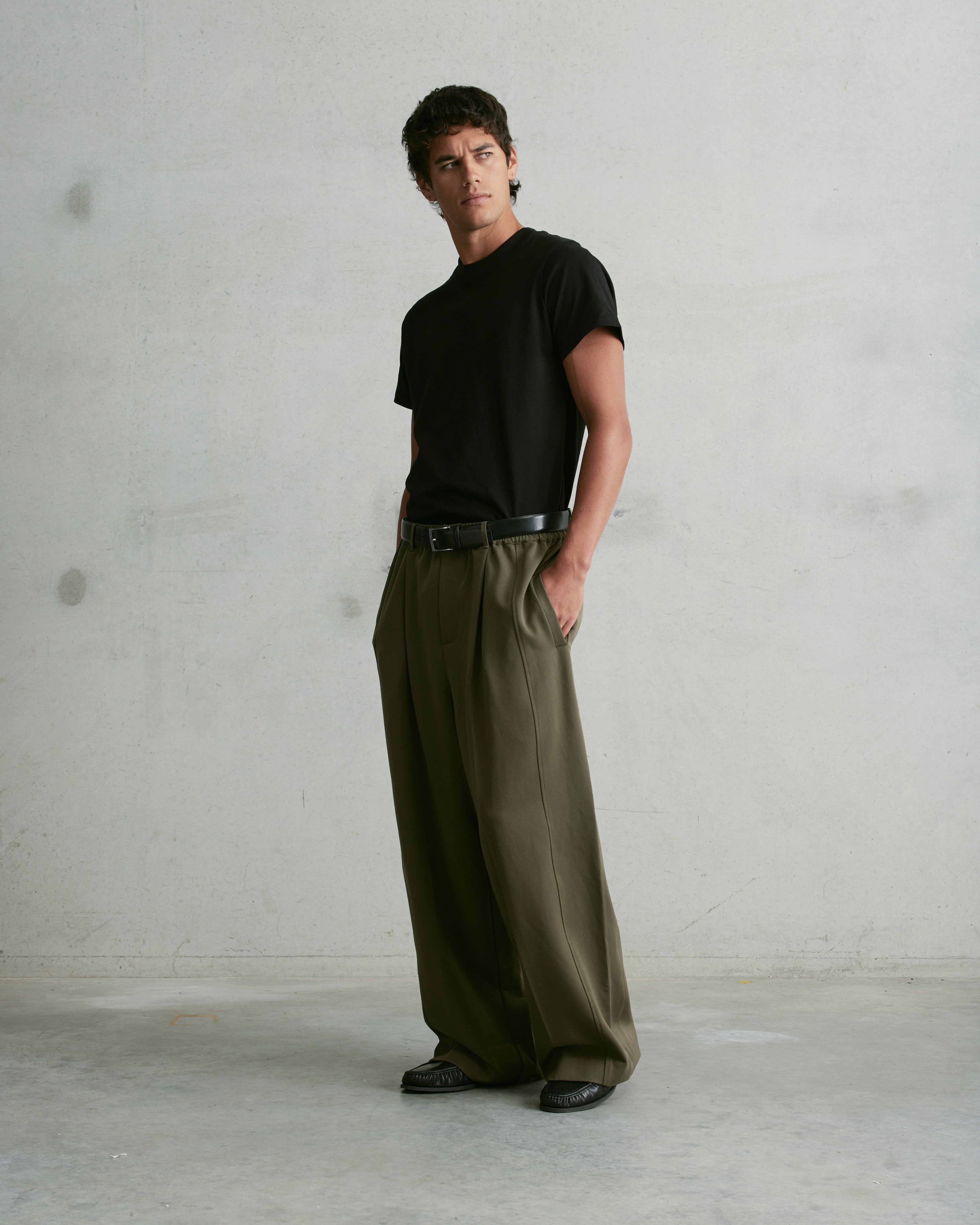 Nothing Pleated Pants | Olive