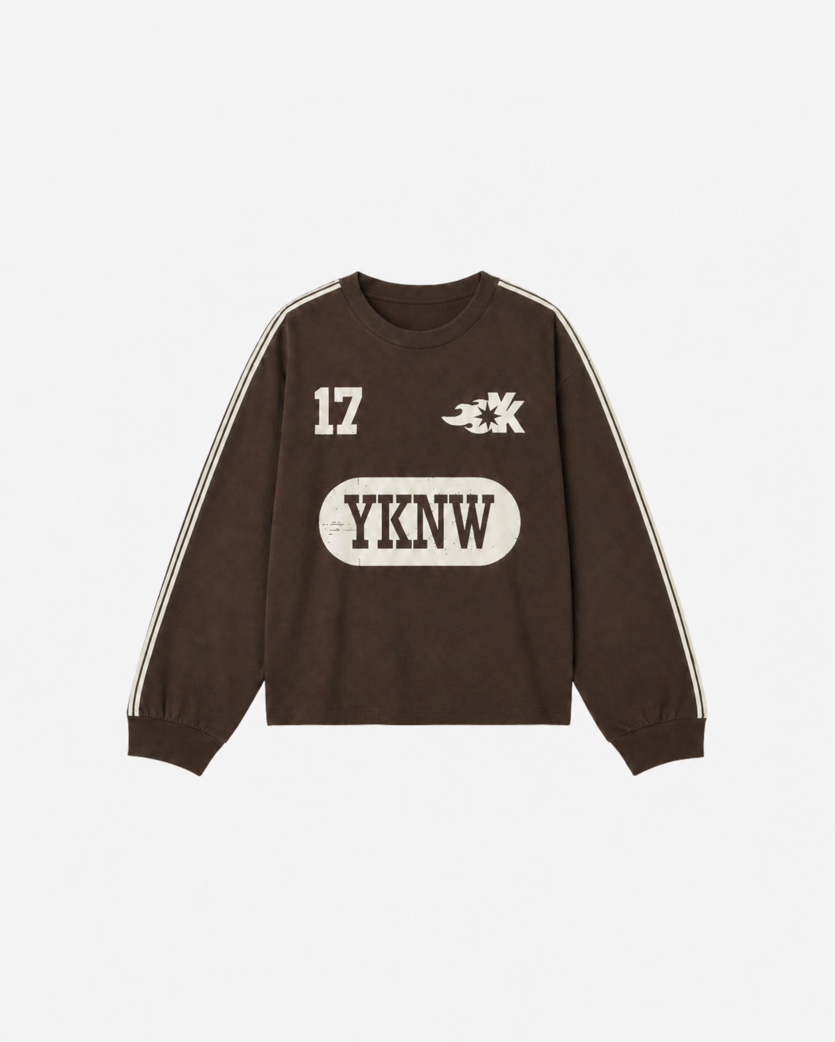 Kids Racing LS tee | Washed Brown
