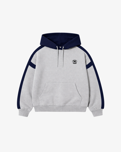 Colour Block Hoodie | GREY MARLE