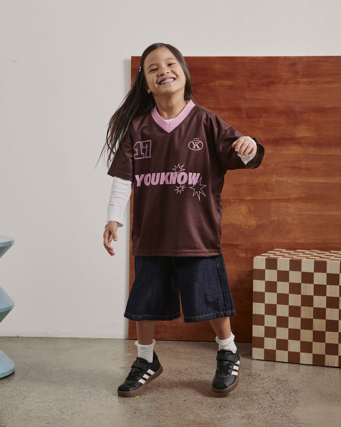 Kids Football Top | Chocolate