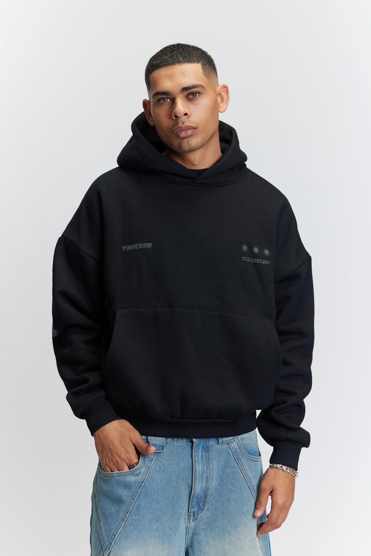Big Back Hoodie | Black/Black-2