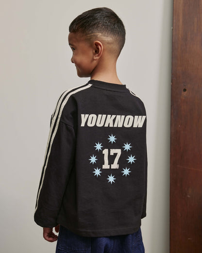 Kids Racing LS tee | Washed Black