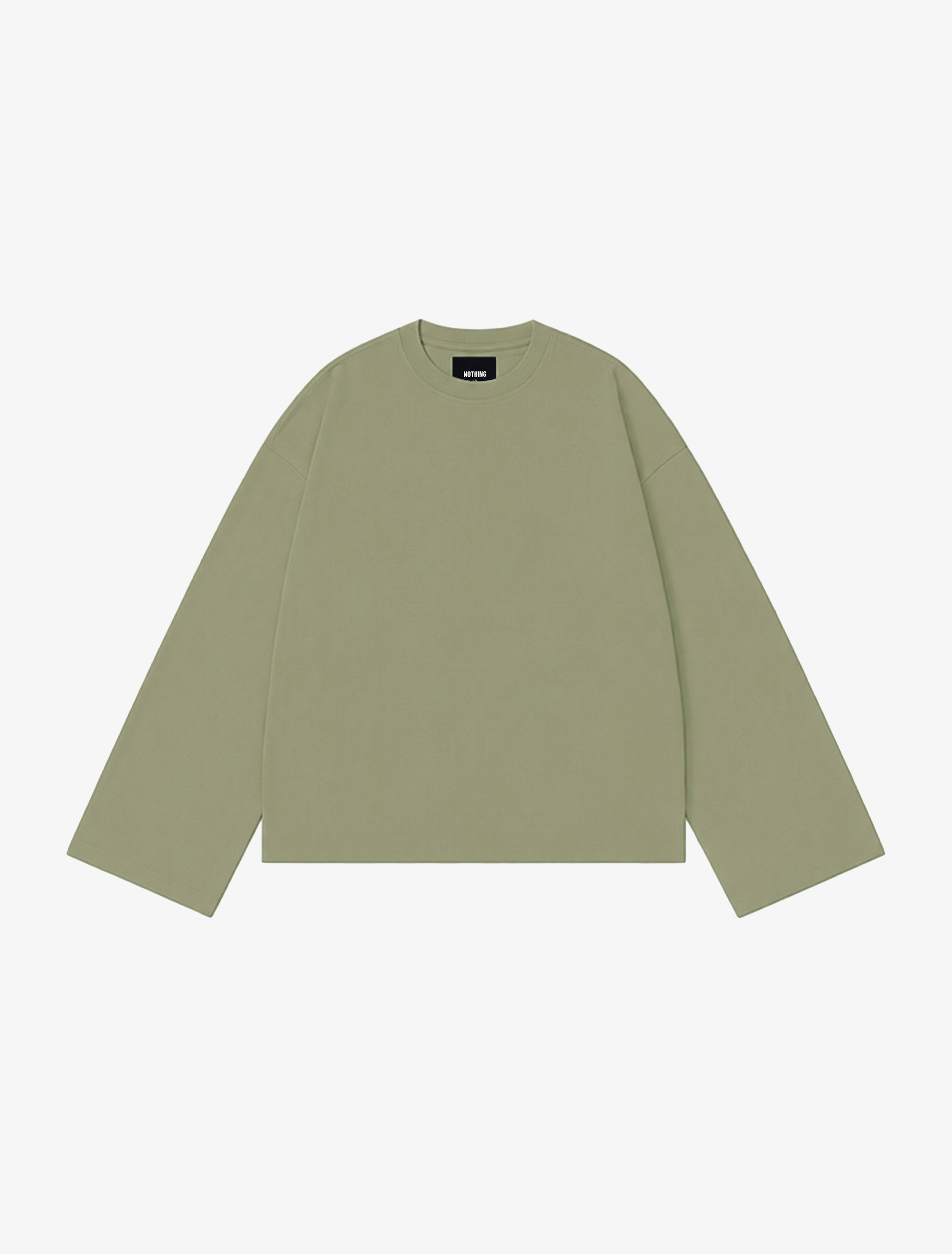 Nothing Wide Long Sleeve Tee | Moss-1