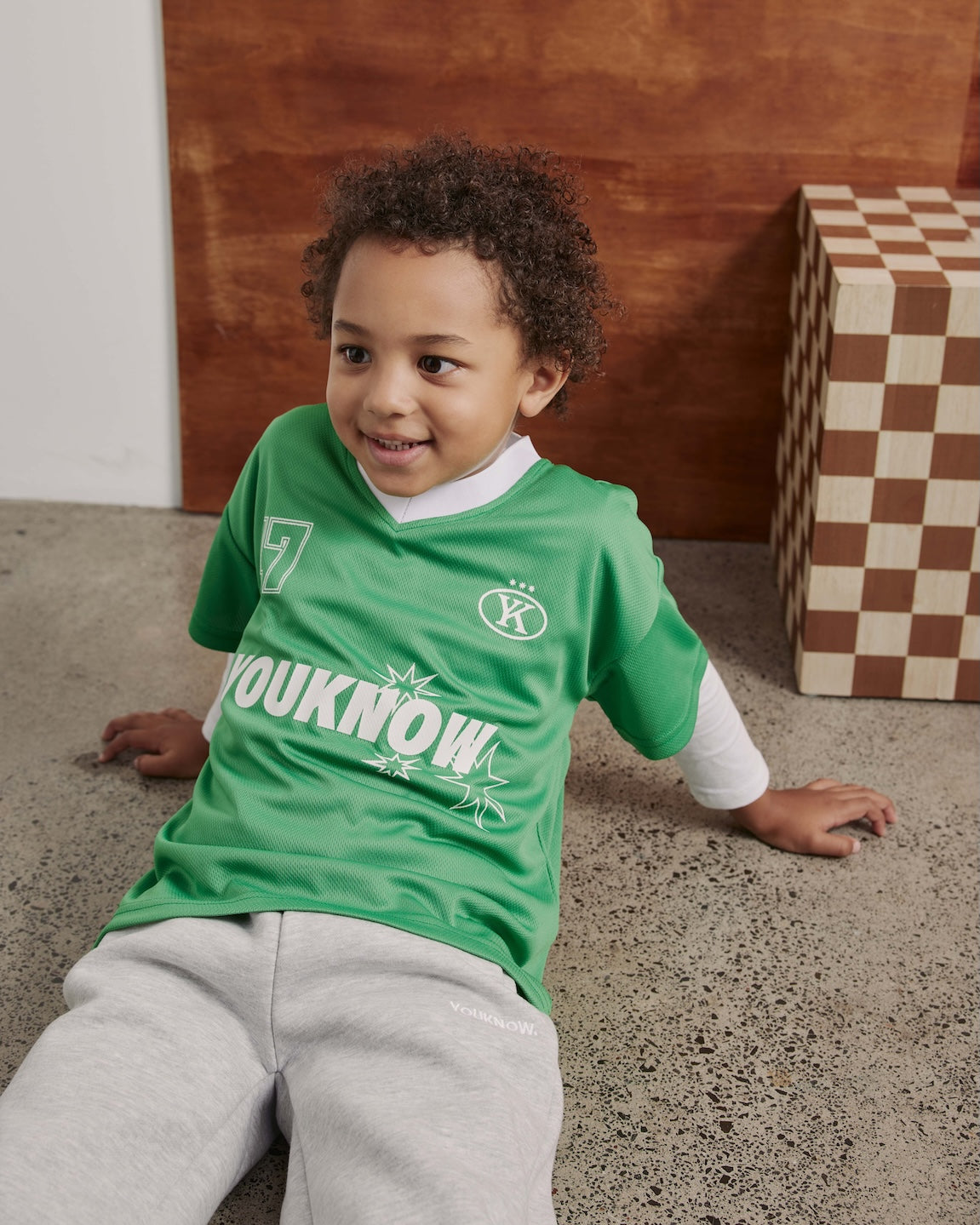 Kids Football Top | Kelly Green