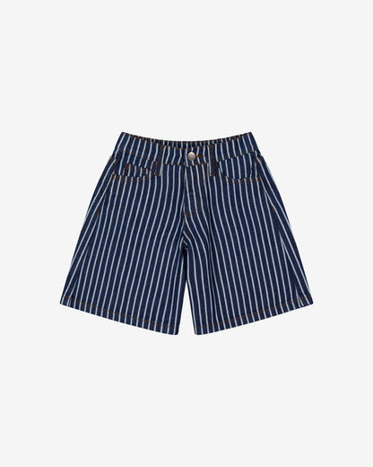 Kids Denim Jort | Pinstripe