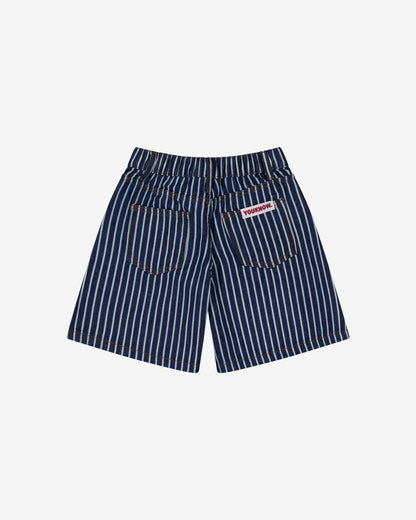 Kids Denim Jort | Pinstripe
