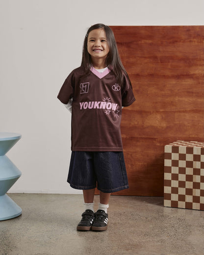 Kids Football Top | Chocolate
