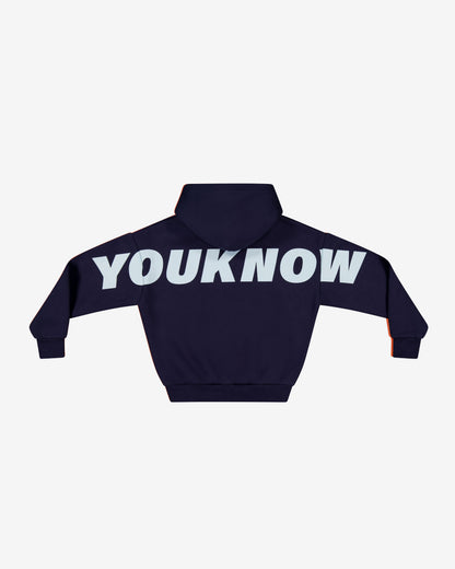 Kids Big Back Hoodie | Navy Ice
