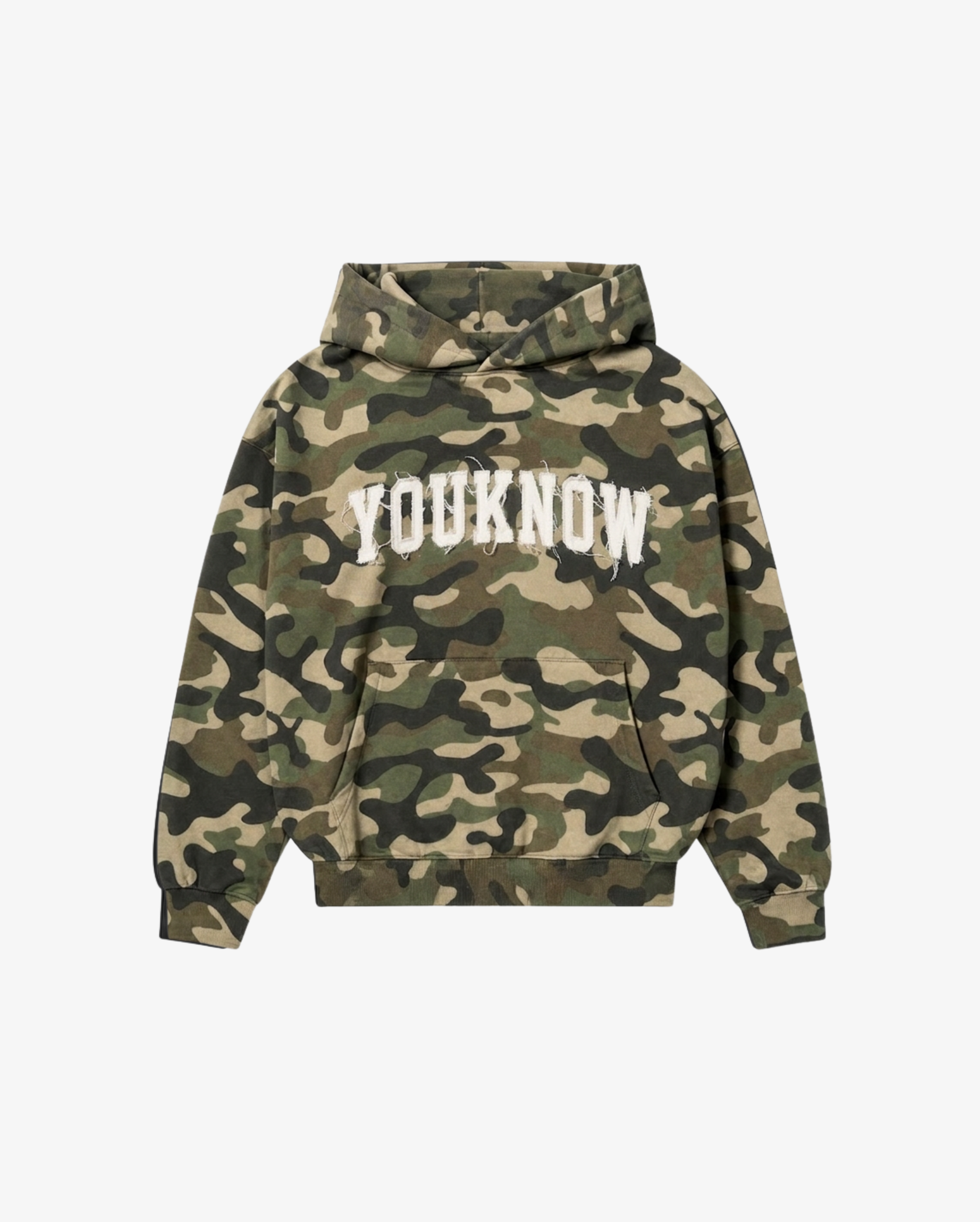 Cotton Applique Hoodie | Camo