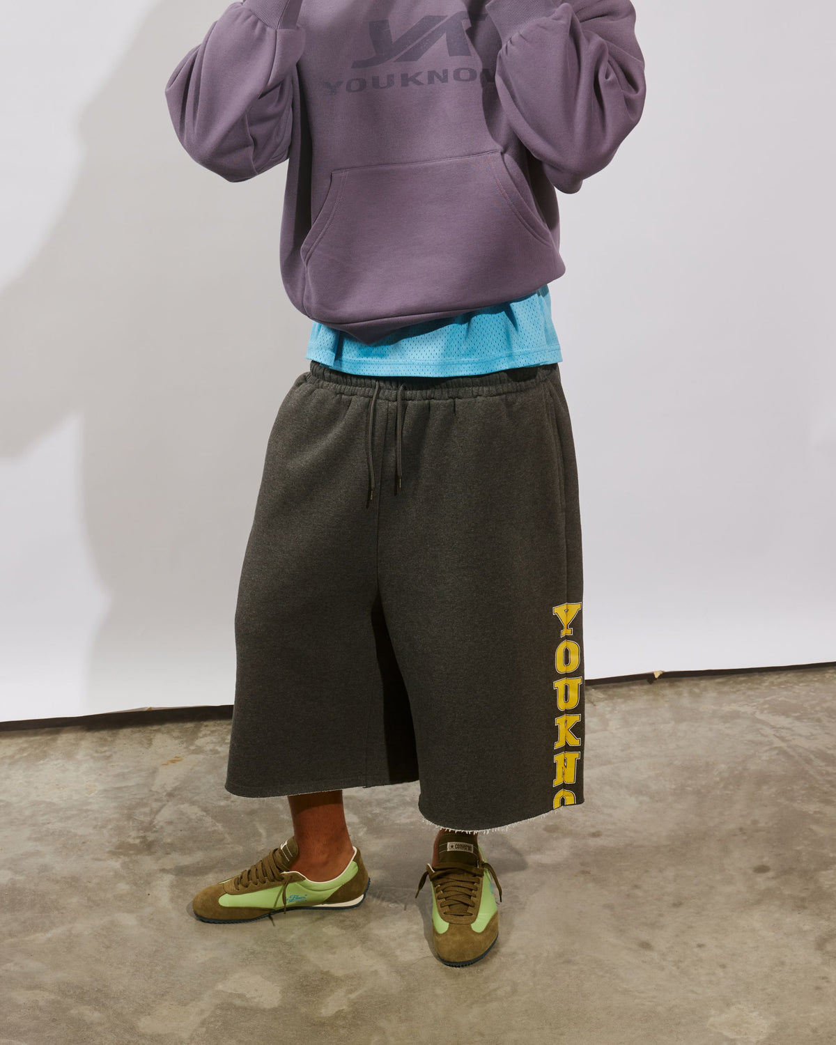Timeout Baggy Shorts | Washed Charocal Marle-4