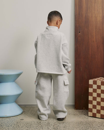 Kids Cargo Fleece Set | GREY MARLE
