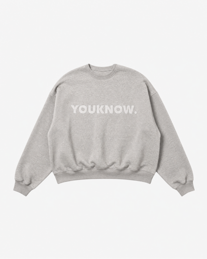 Applique Block Crew | GREY MARLE