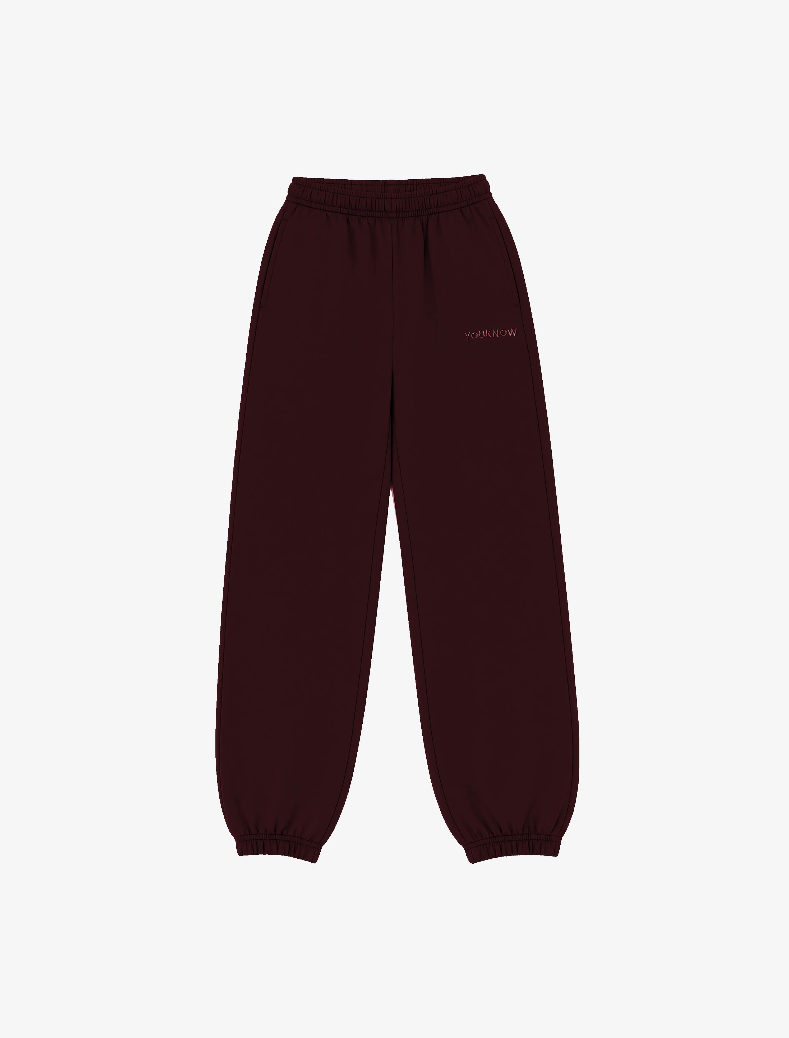 Core Essentials Cuffed Sweatpants | Burgundy-1