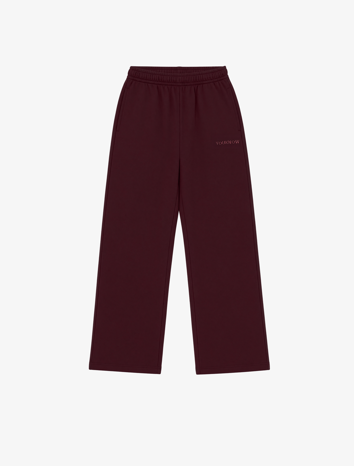 Core Essentials Wide Leg Pants | Burgundy-1