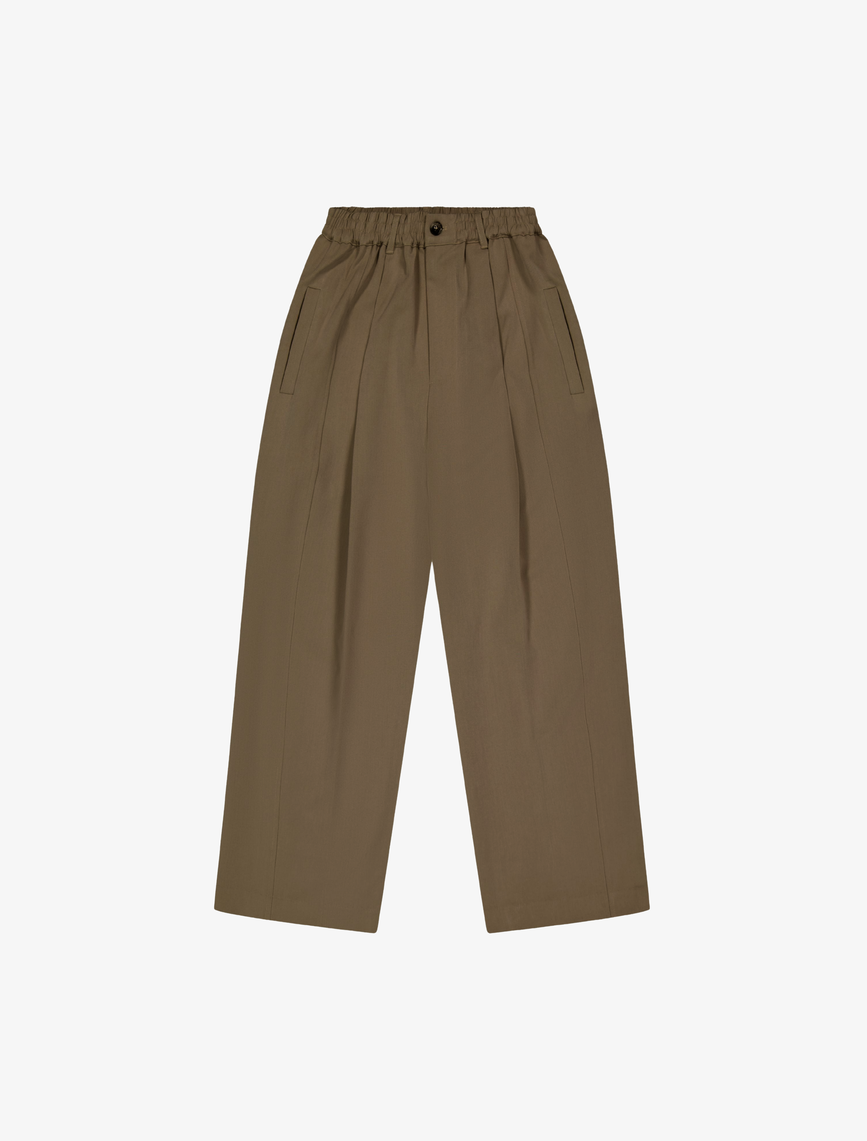 Nothing Draped Pleated Pants | Brown-1