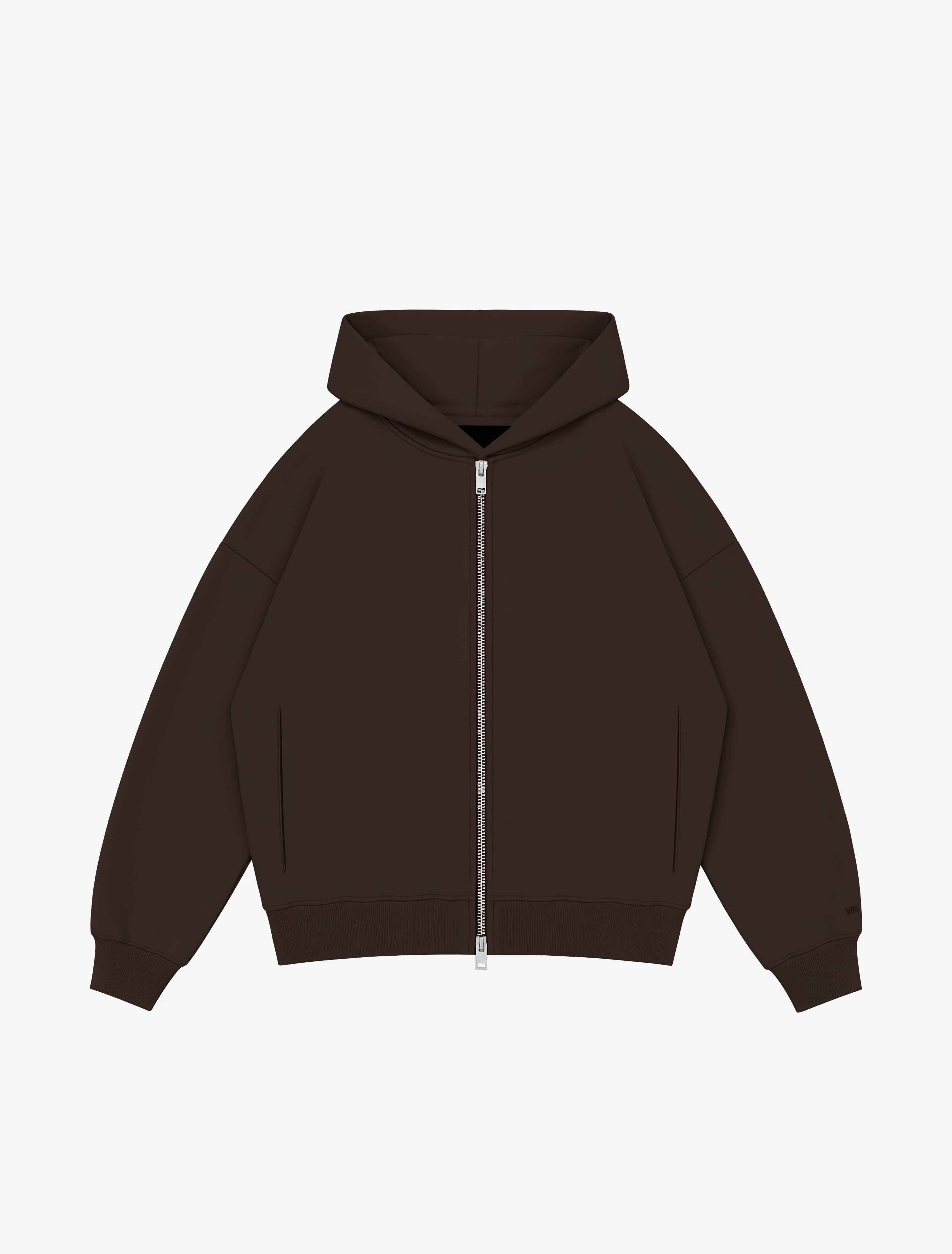 Nothing Form Zip-Up Hoodie | Coffee Bean-1