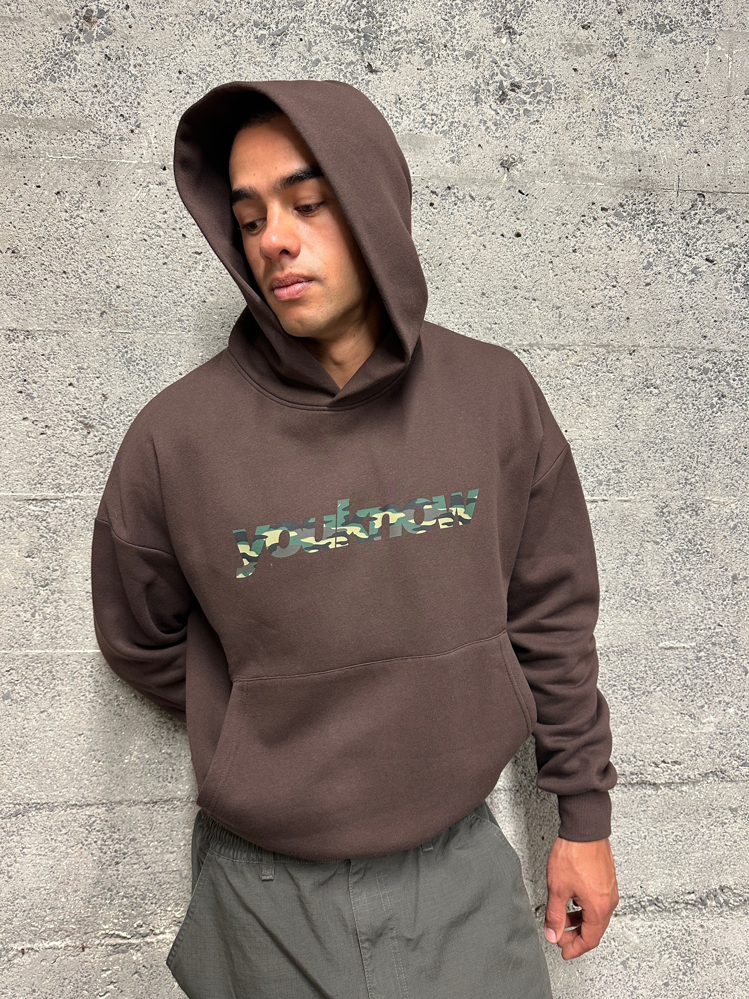 Rumble Hoodie in Brown Camo - detail