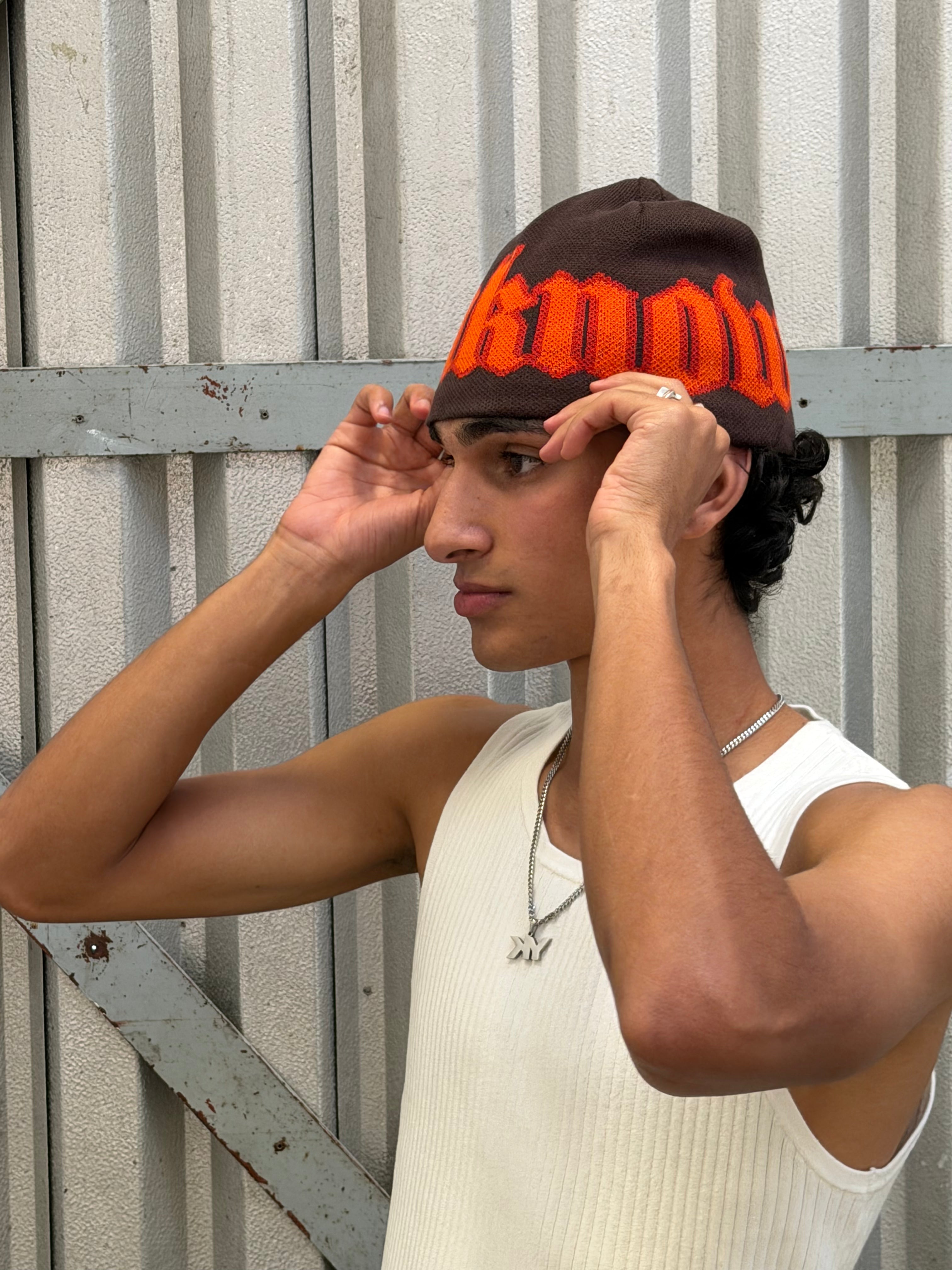 Jacquard Beanie | Brown