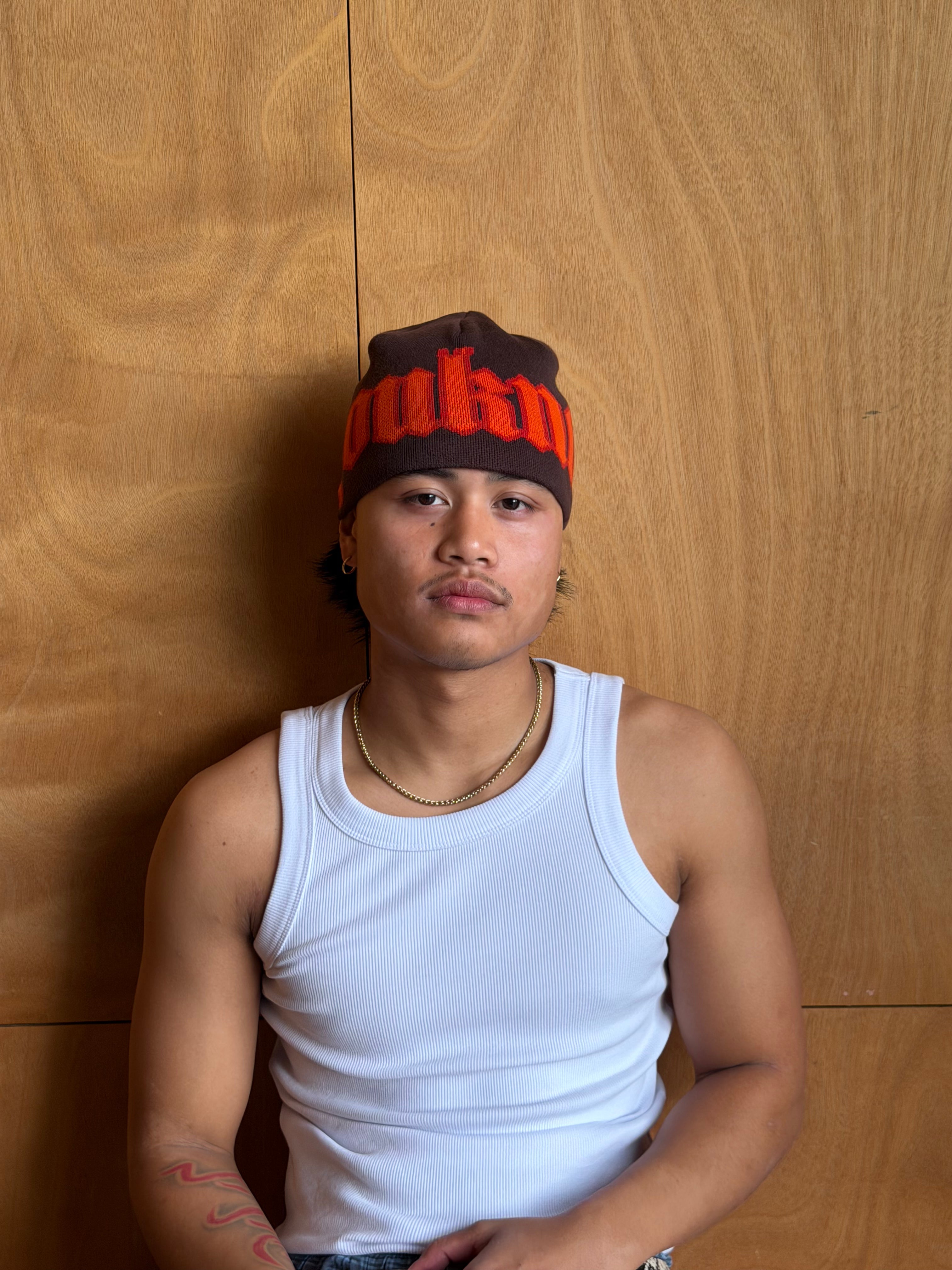Jacquard Beanie | Brown
