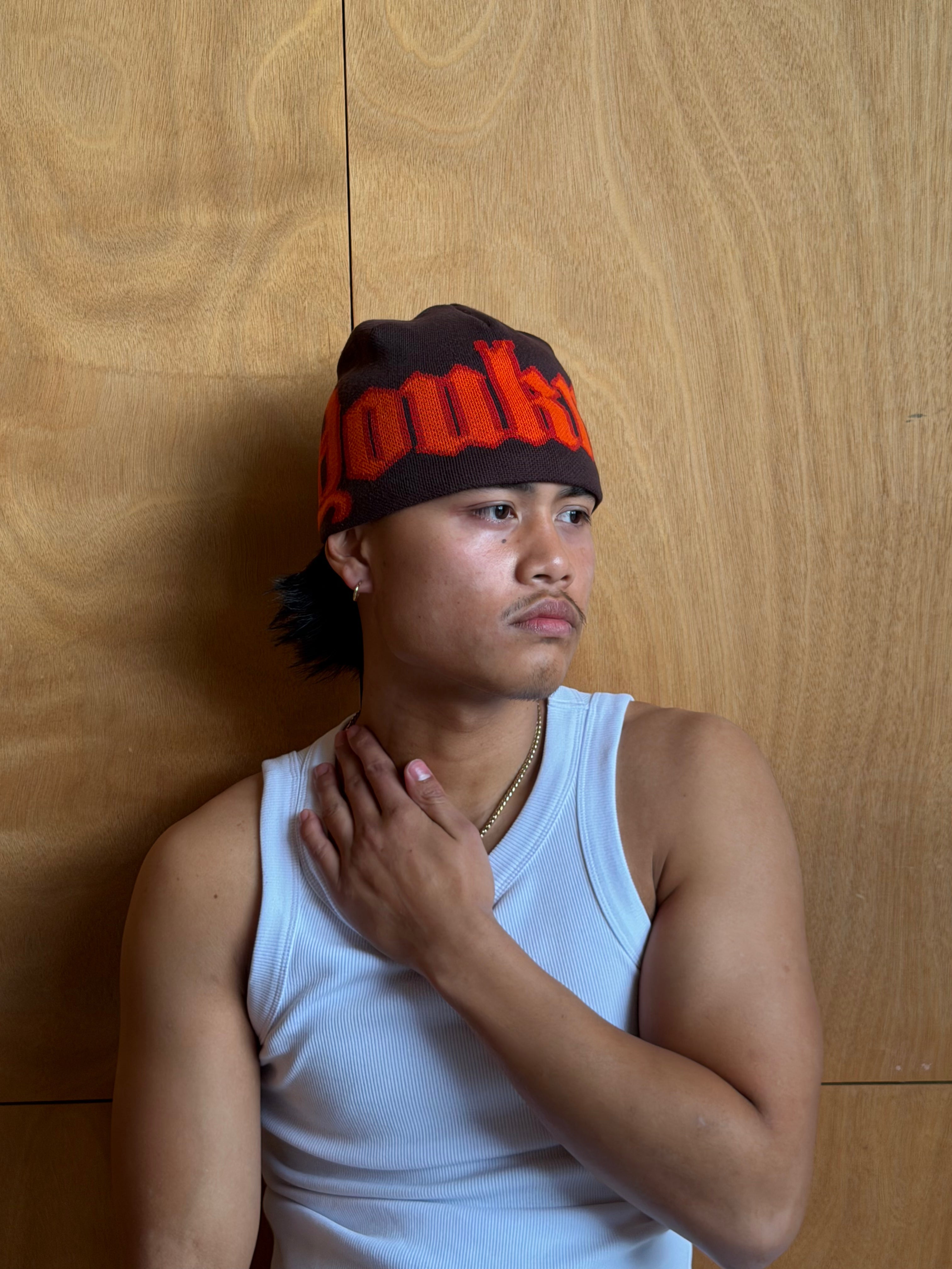 Jacquard Beanie | Brown