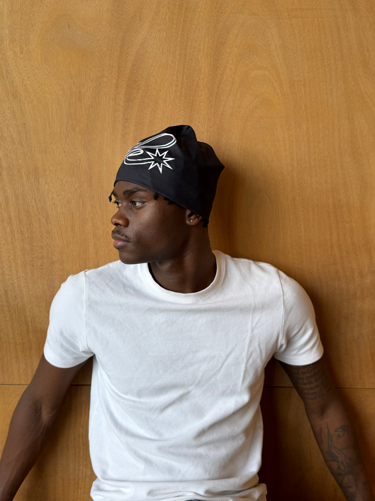 Script Skull Cap | Black-1