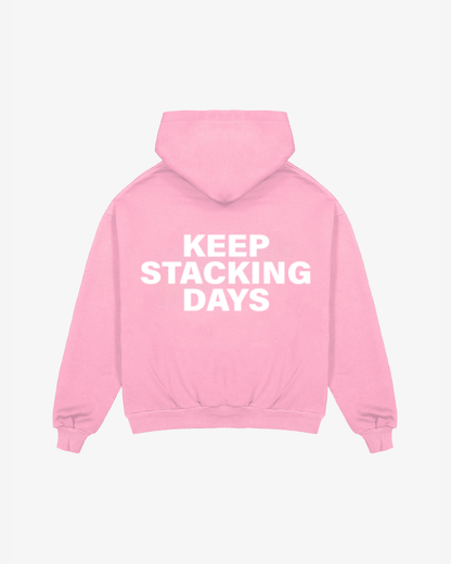 YK Move Stacking Days Hoodie | Pink