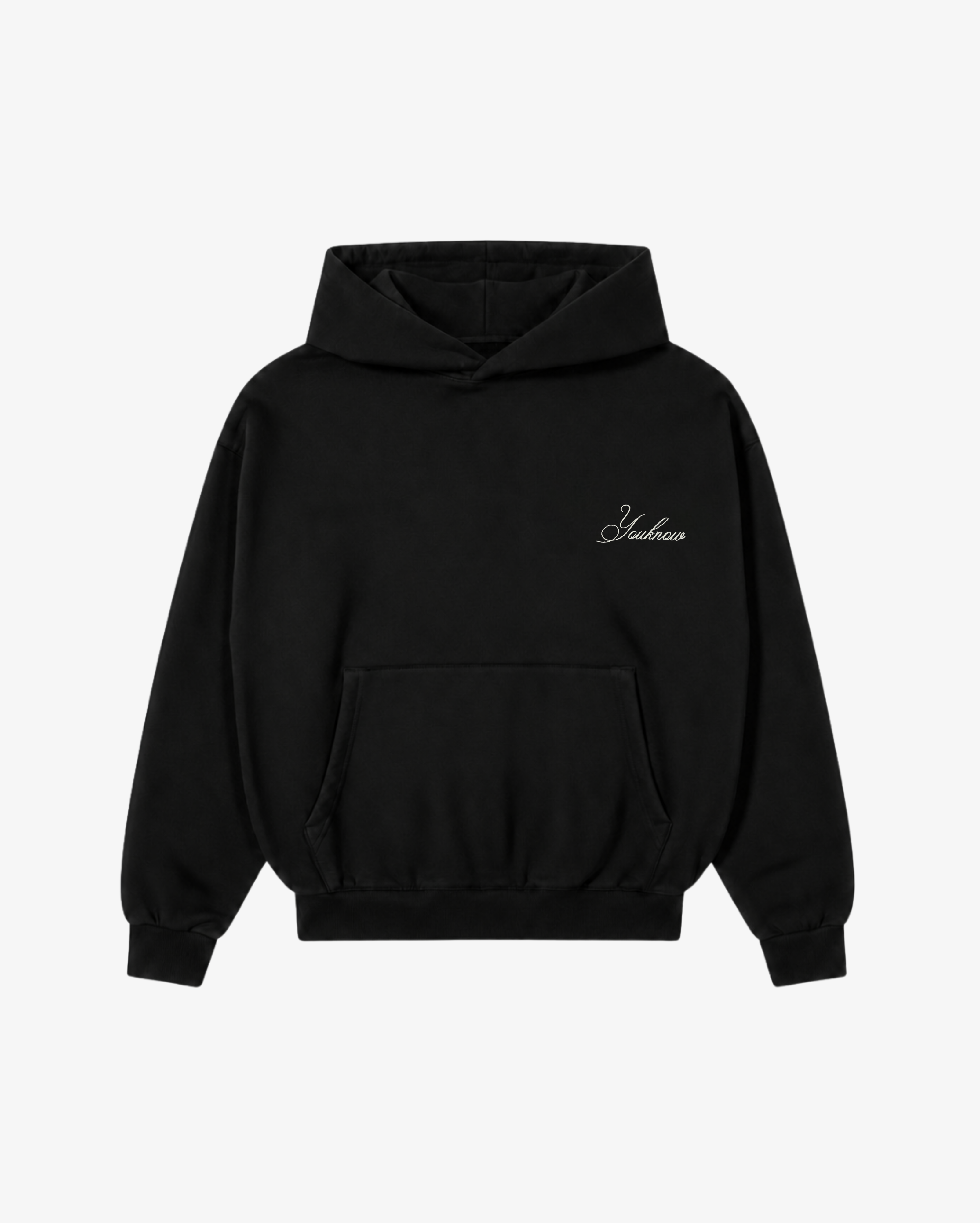 Script Hoodie in Black - back