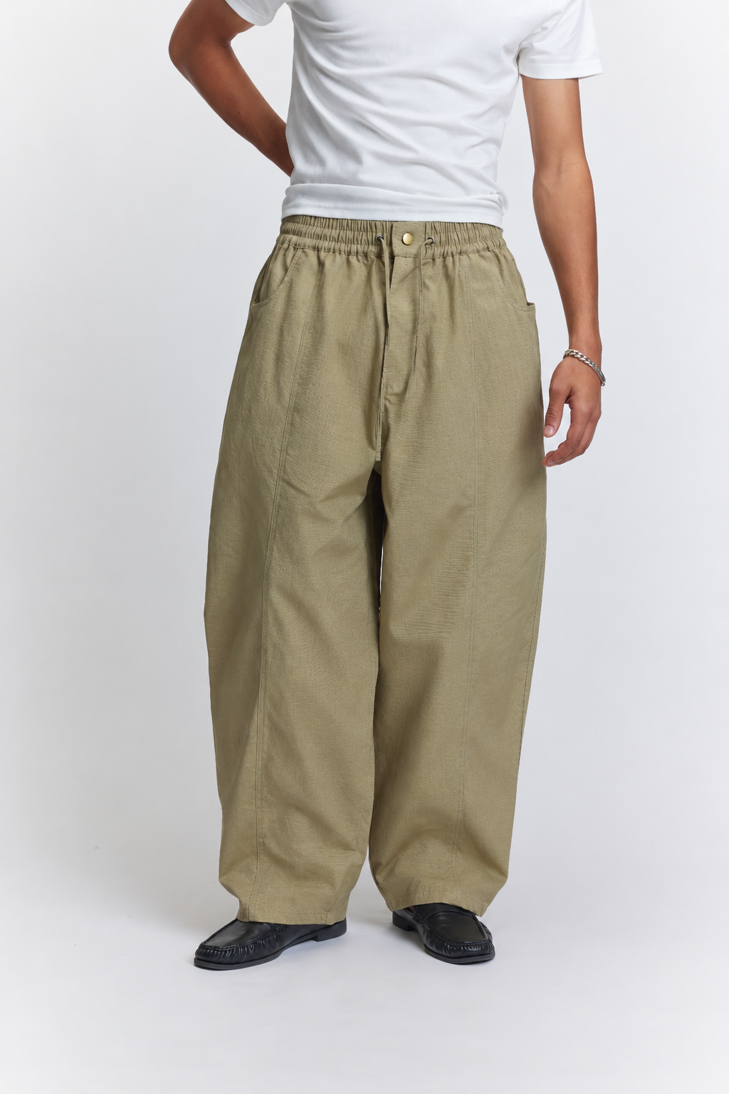 Ripstop Balloon Pants | Beige-6