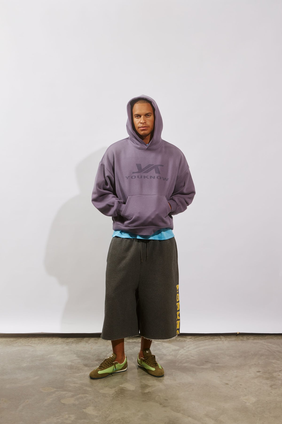 Timeout Baggy Shorts | Washed Charocal Marle-5
