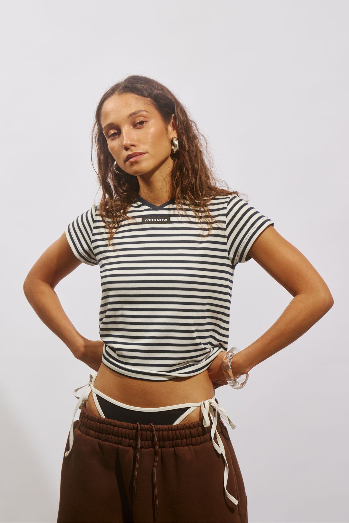 Relaxed Baby Tee | Blue Stripe-4