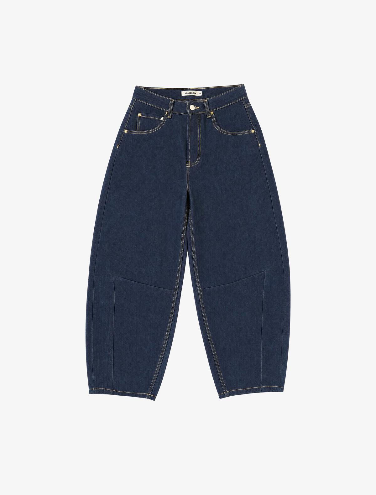Barrel Leg Jeans | Indigo-4