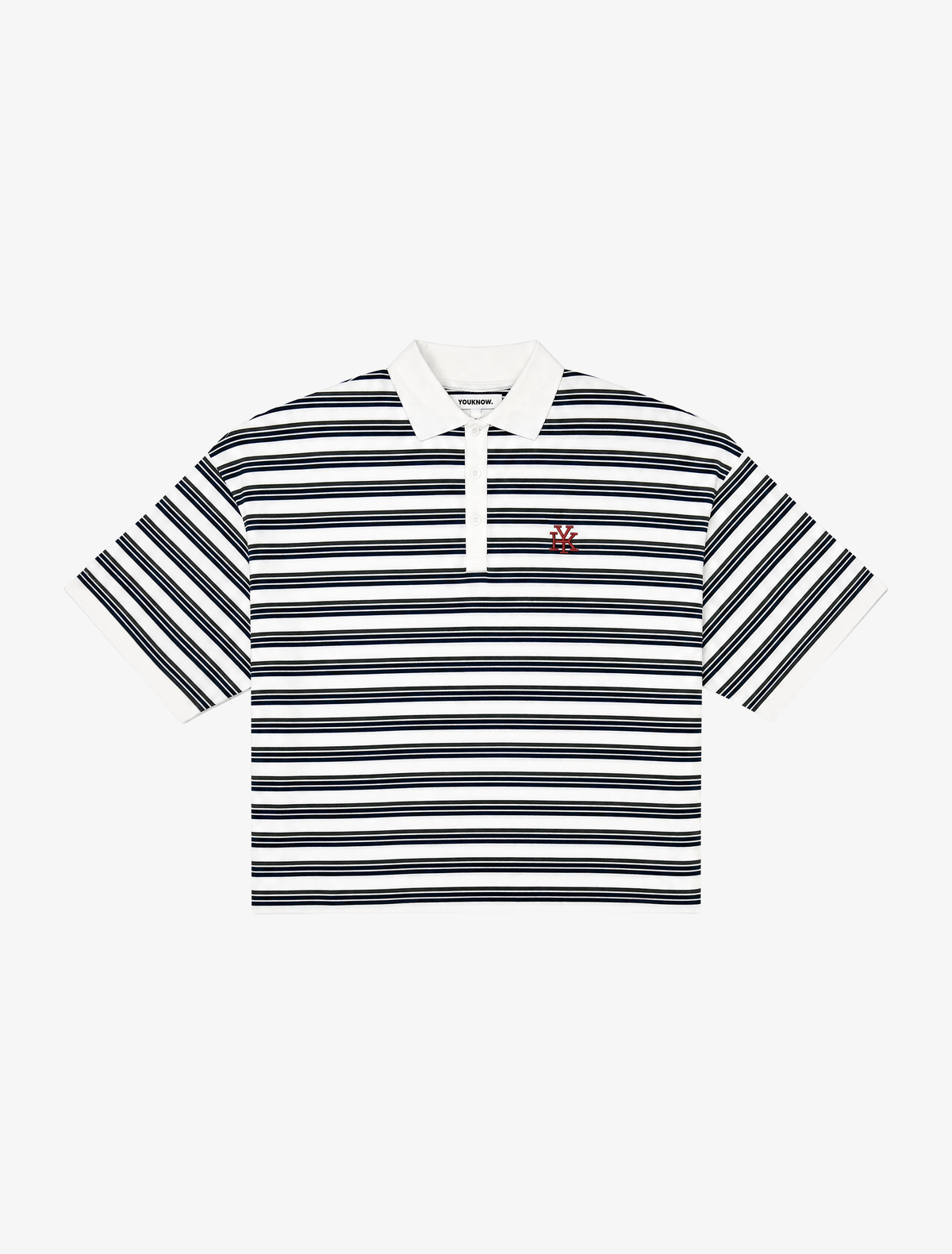 Boxy Polo | Cream Stripe-7