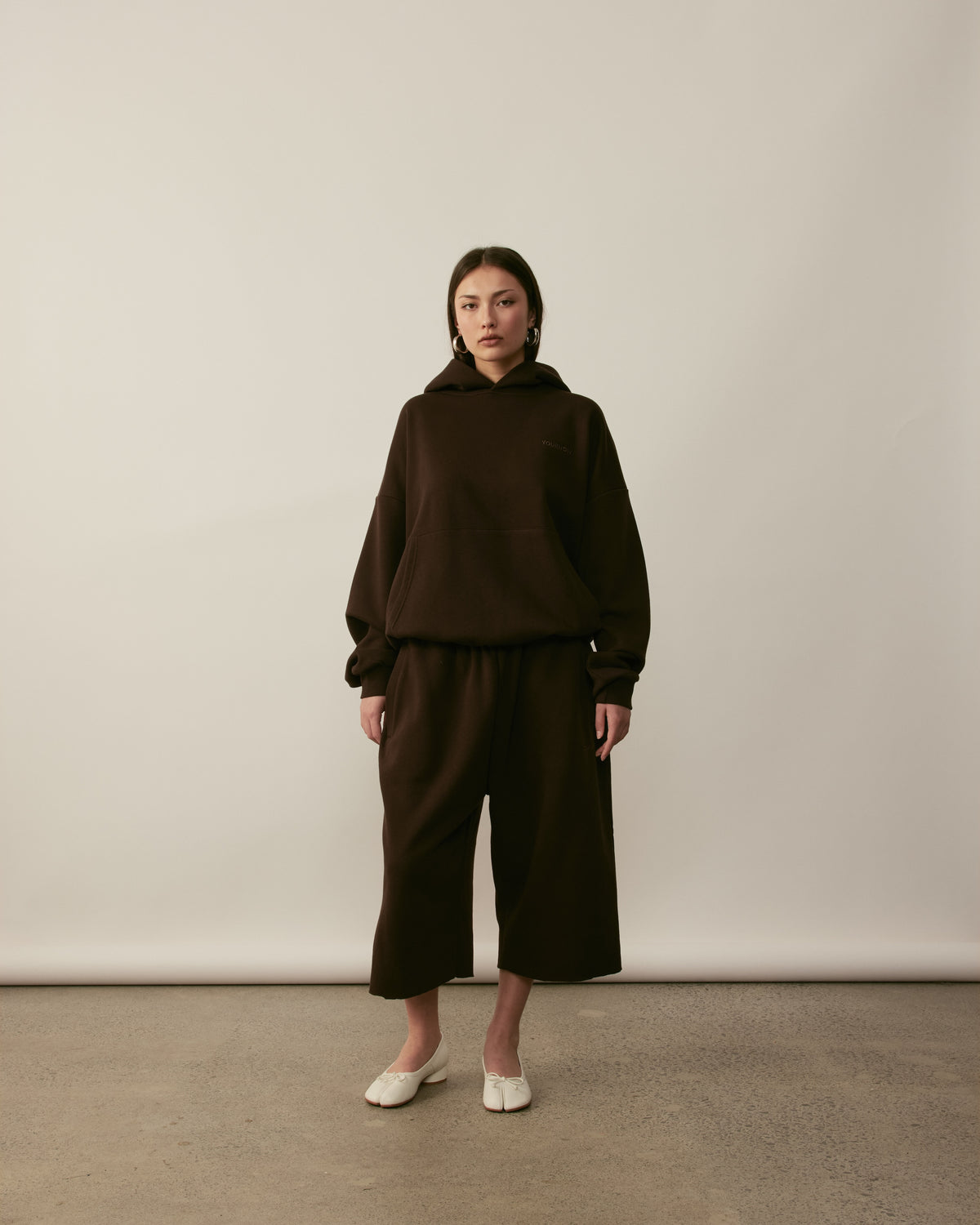 Core Essentials Box Hoodie | Brown-3