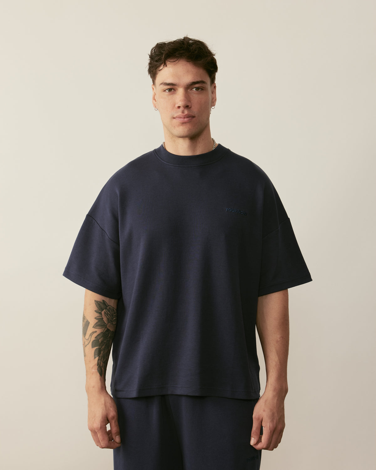 Core Essentials Box Tee | Navy