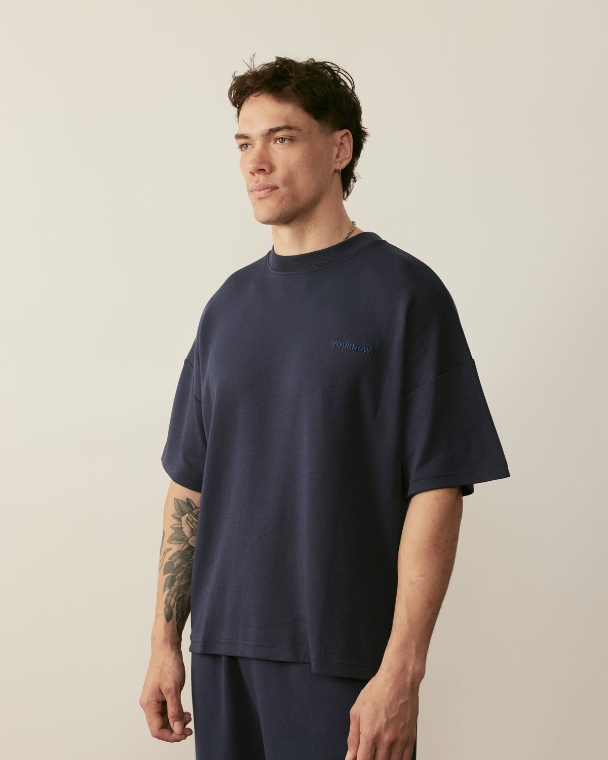 Core Essentials Box Tee | Navy