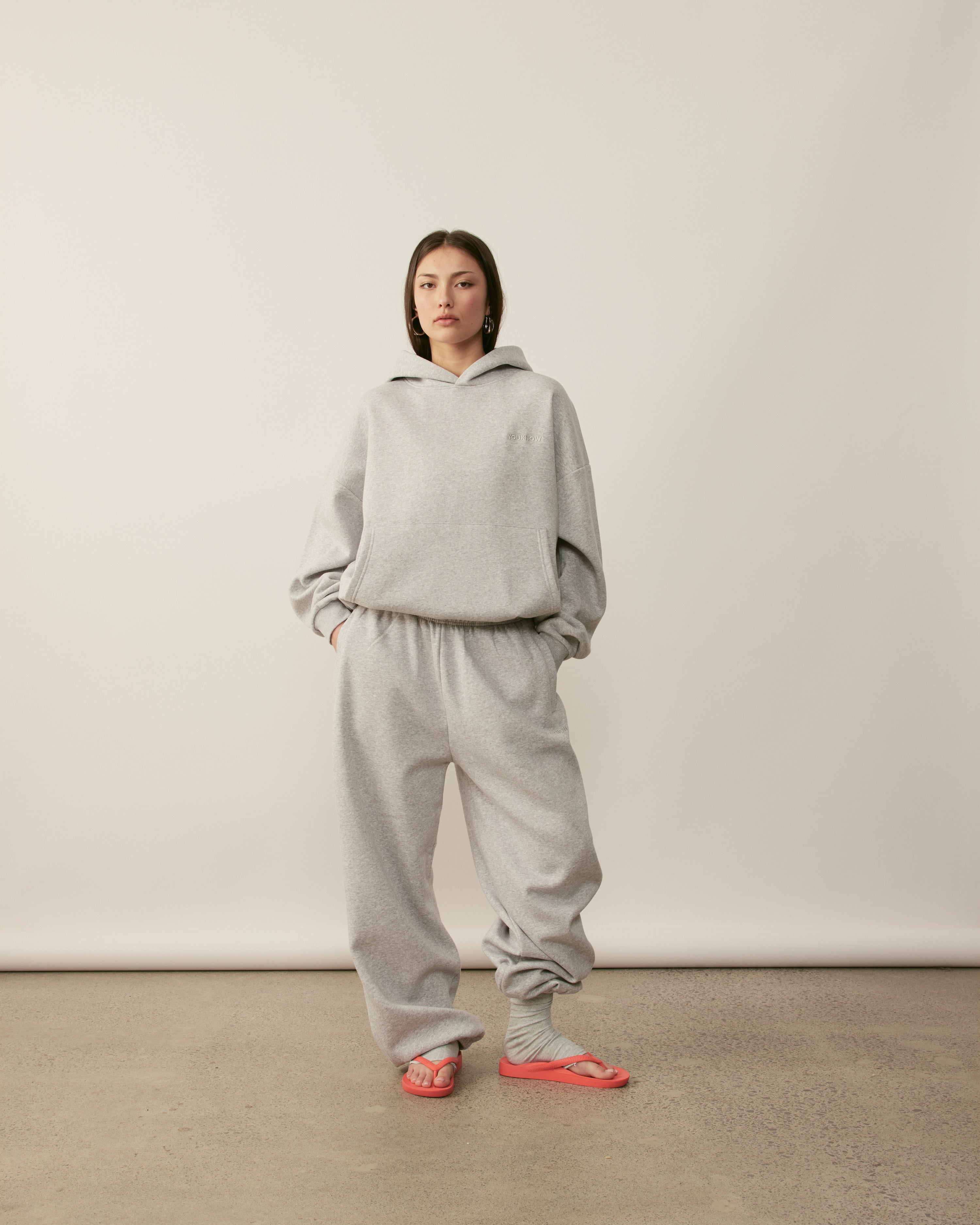 Core Essentials Cuffed Sweatpants | Heather Grey-2