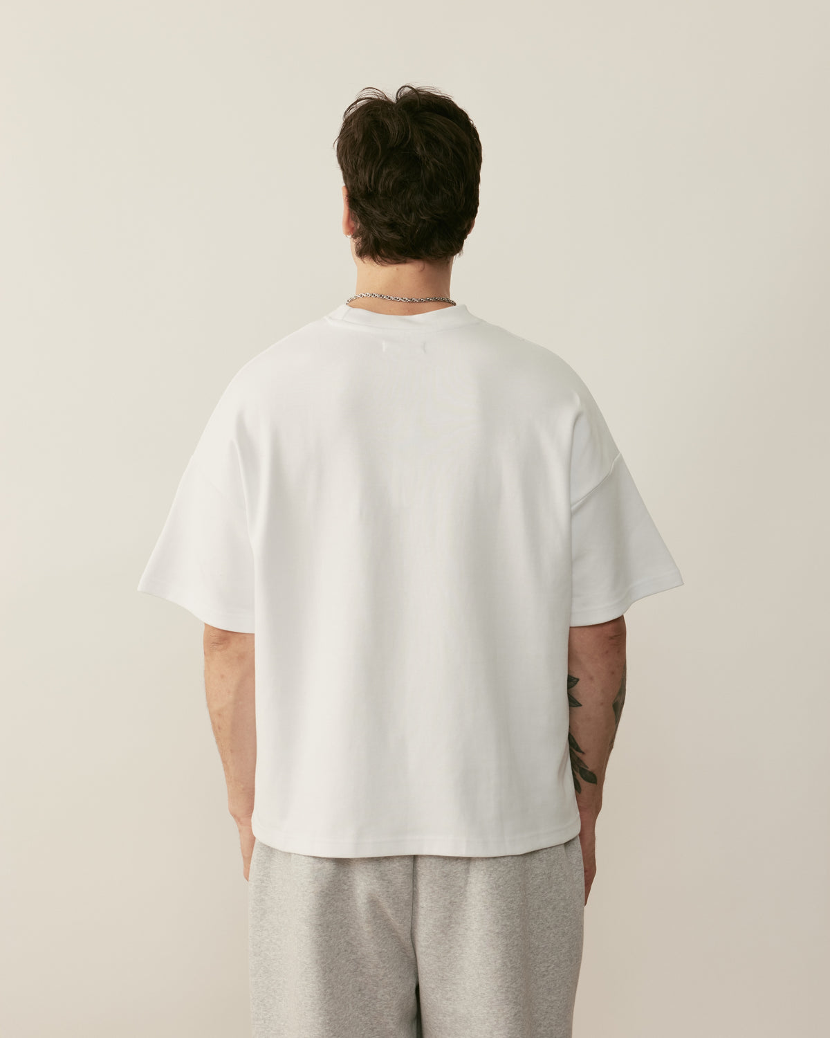 Core Essentials Box Tee | White-3