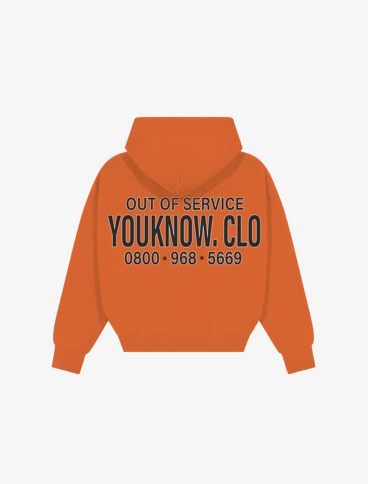 Out Of Service Box Hoodie | Orange-1