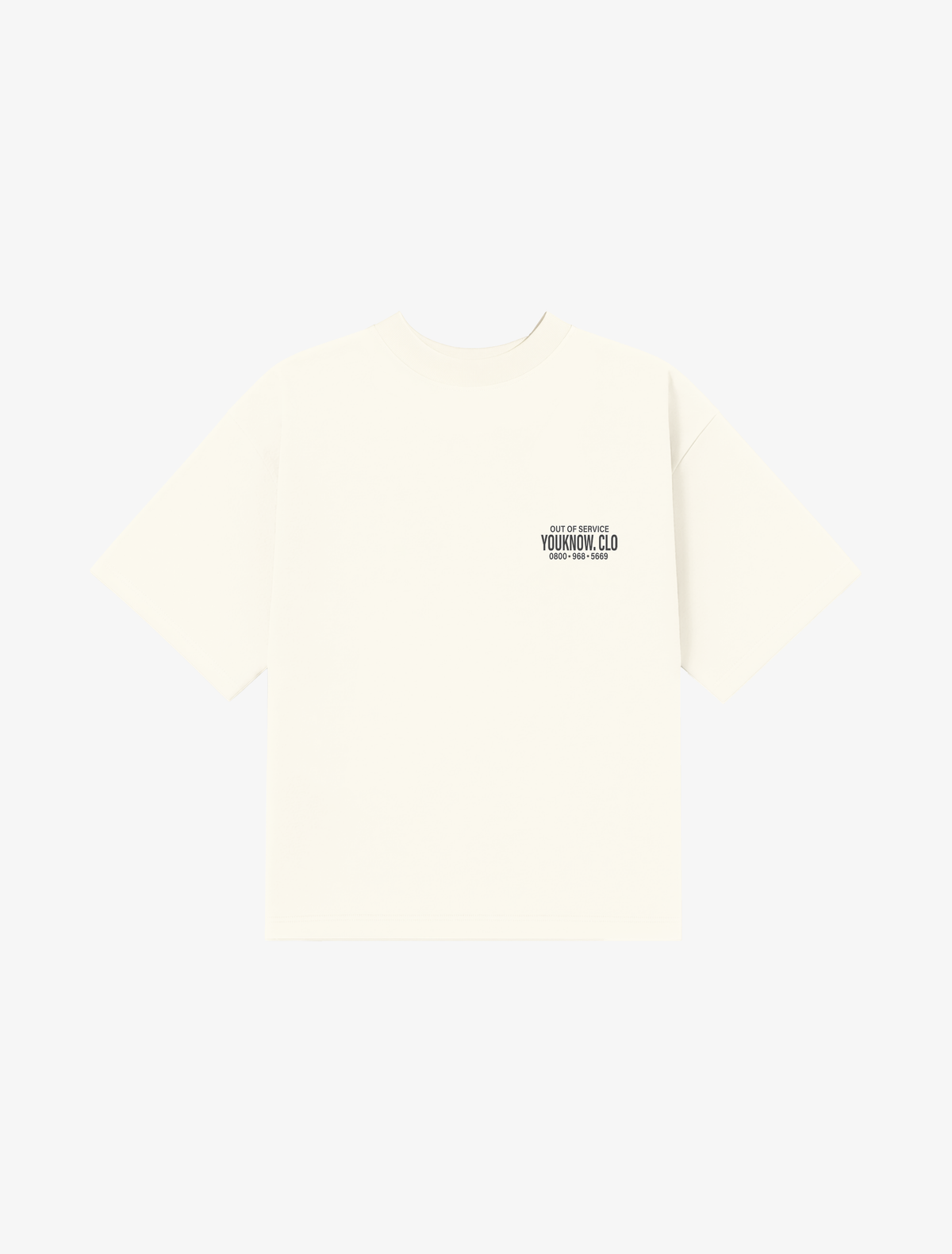 Out Of Service Box Tee | Marshmallow-5