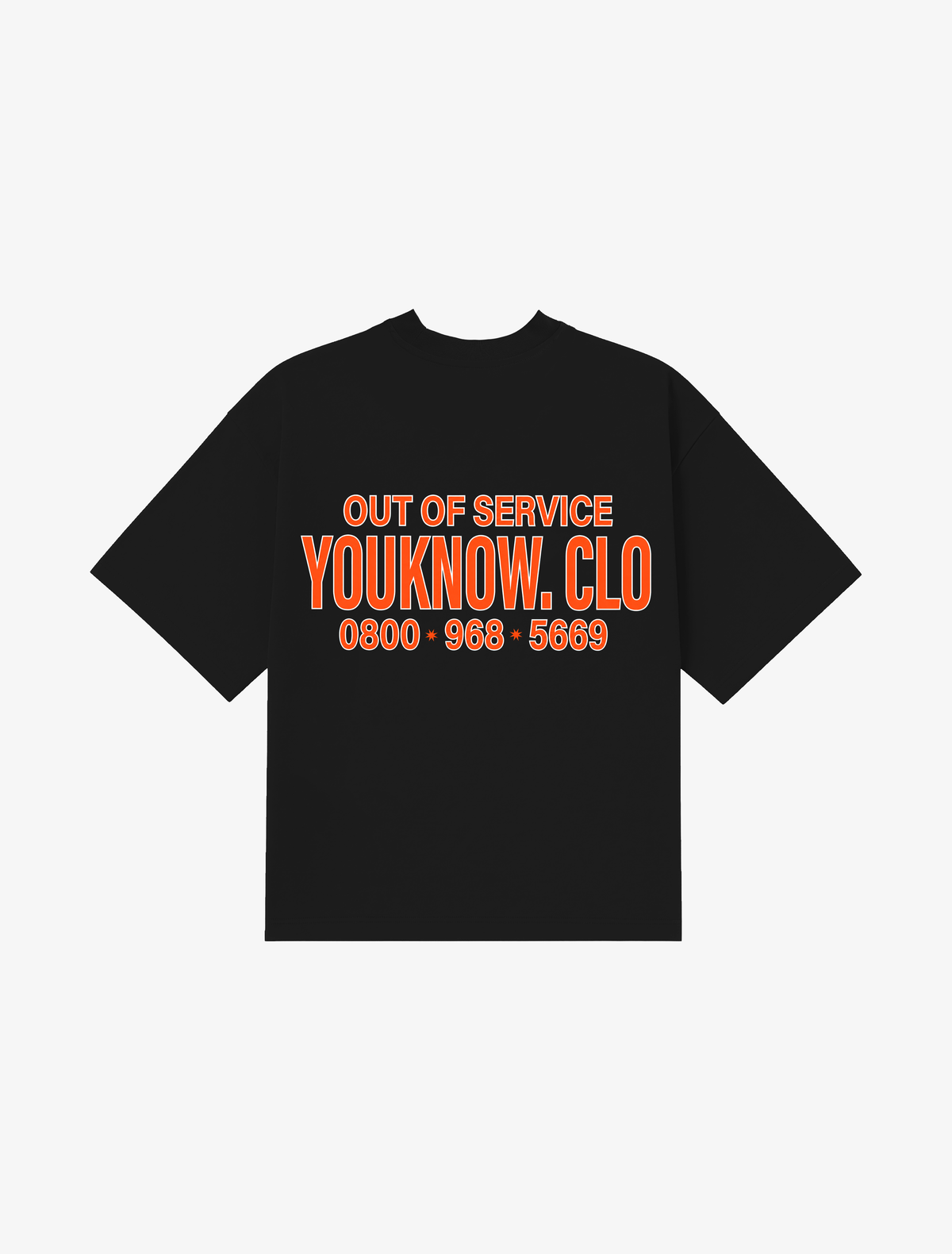 Out Of Service Box Tee | Black-1