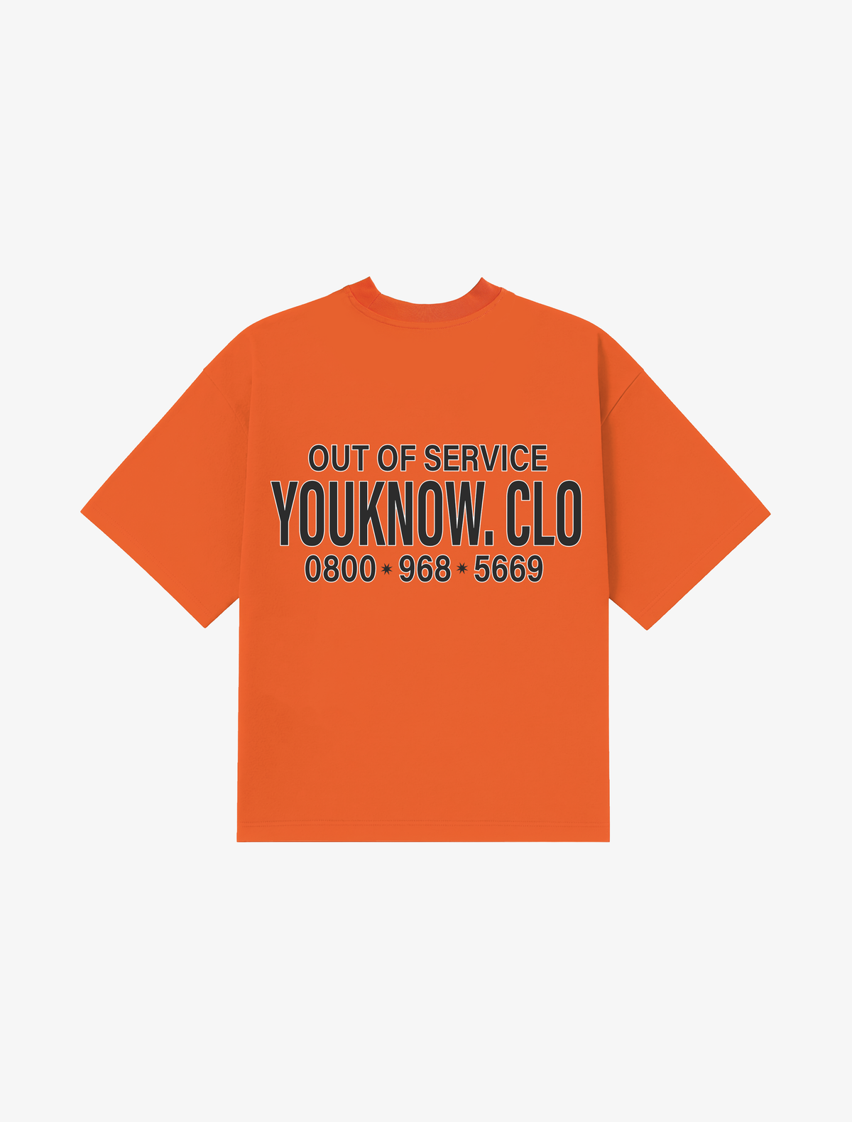 Out Of Service Box Tee | Orange-1
