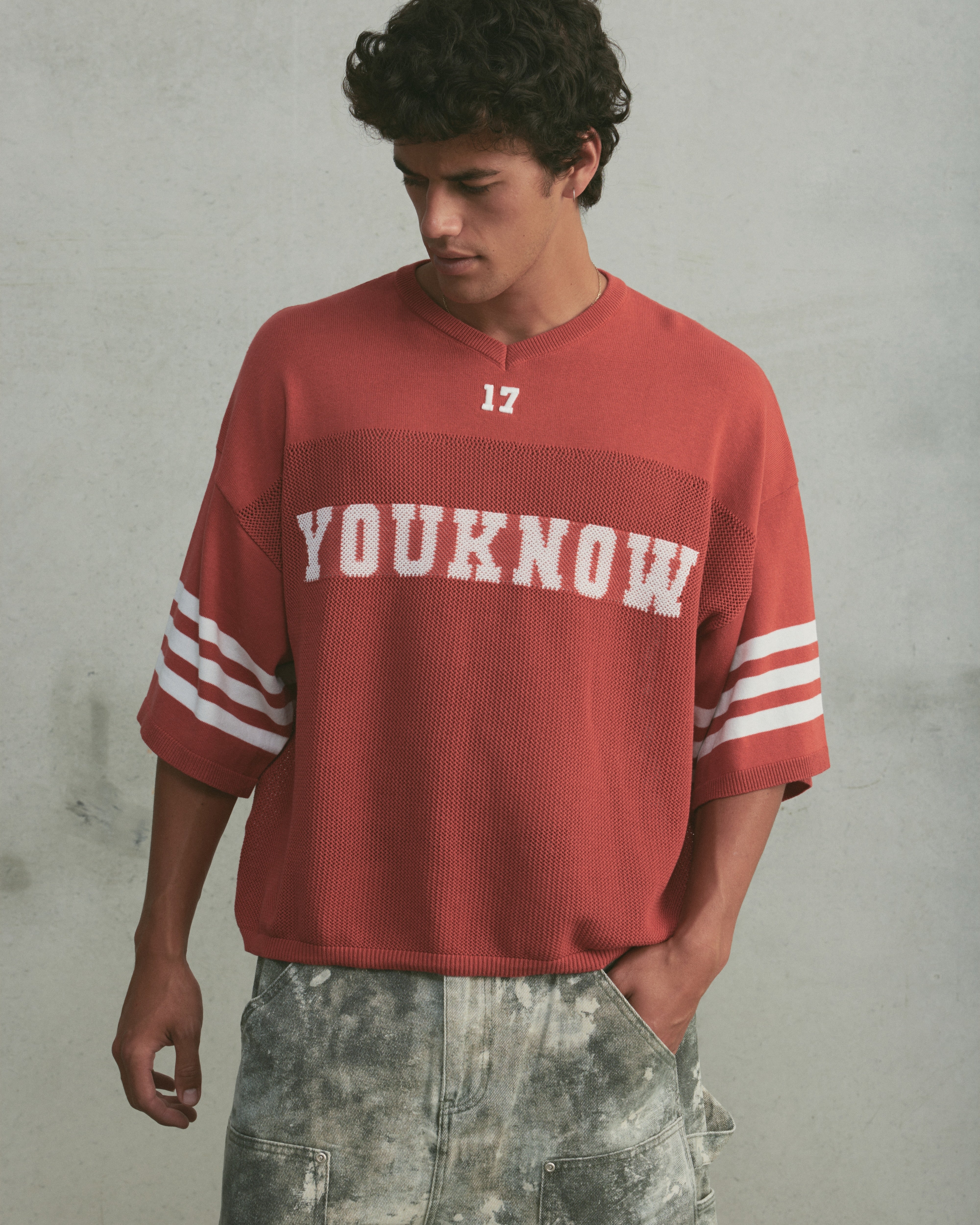 American Football Knit Jersey | Muted Red