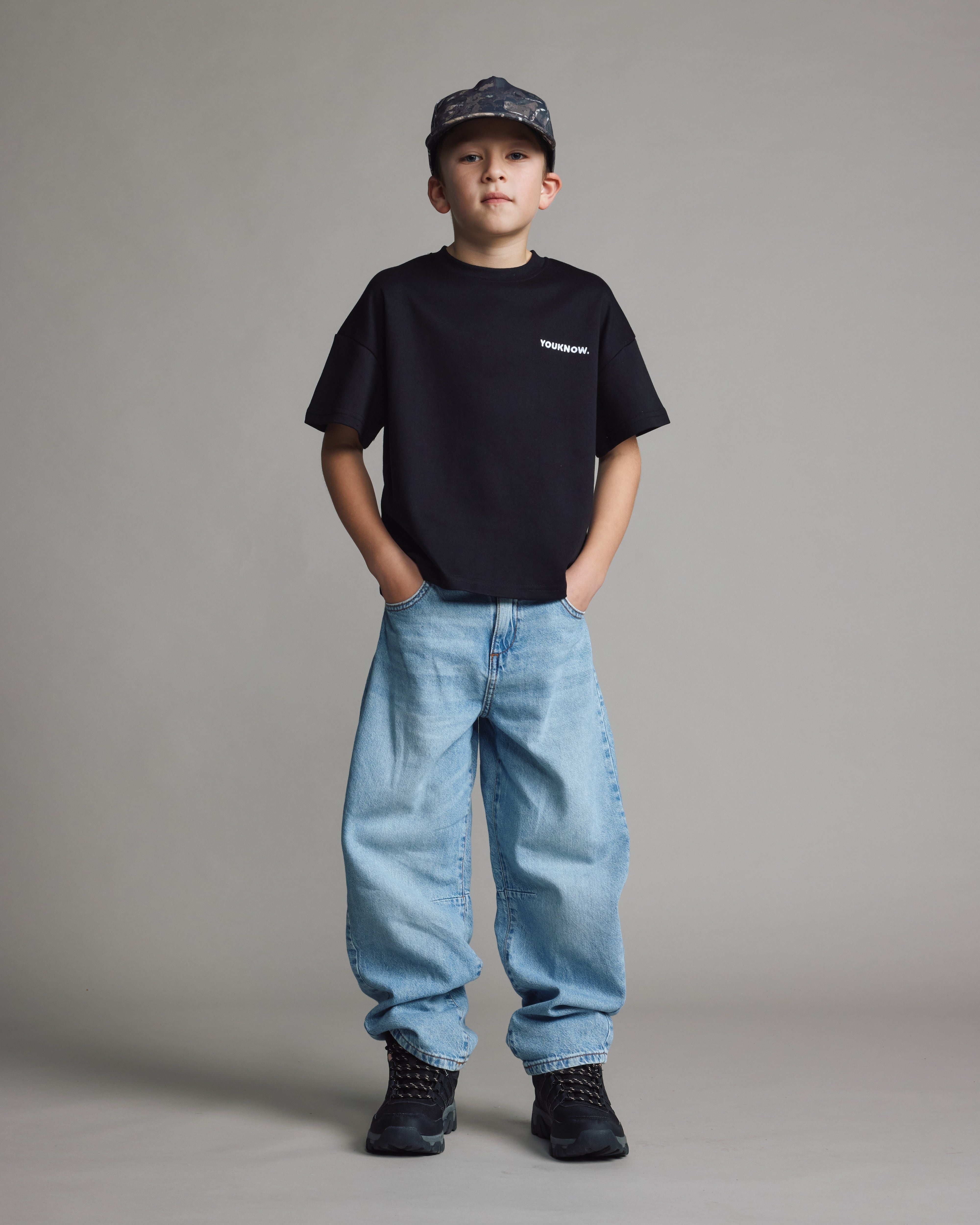 Kids Core Box Tee | Black