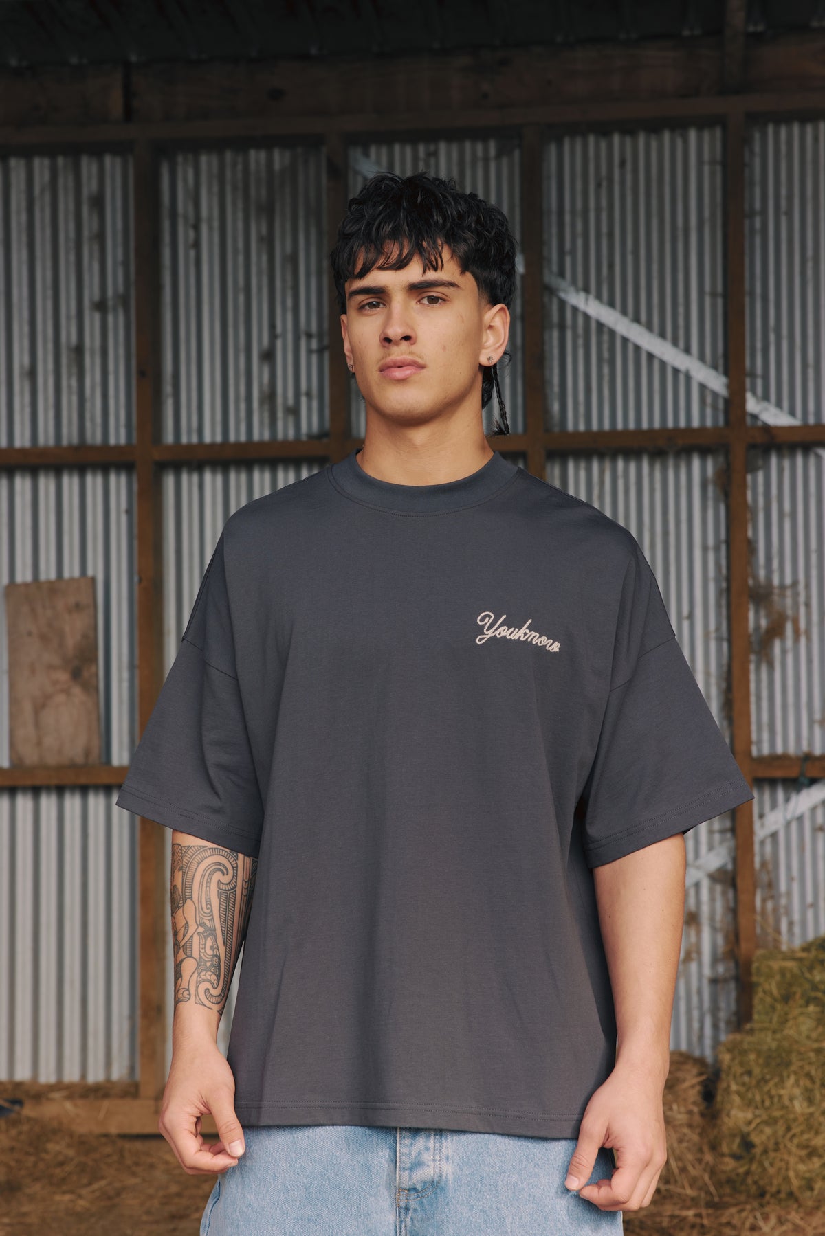Edition Box Tee | Charcoal-2