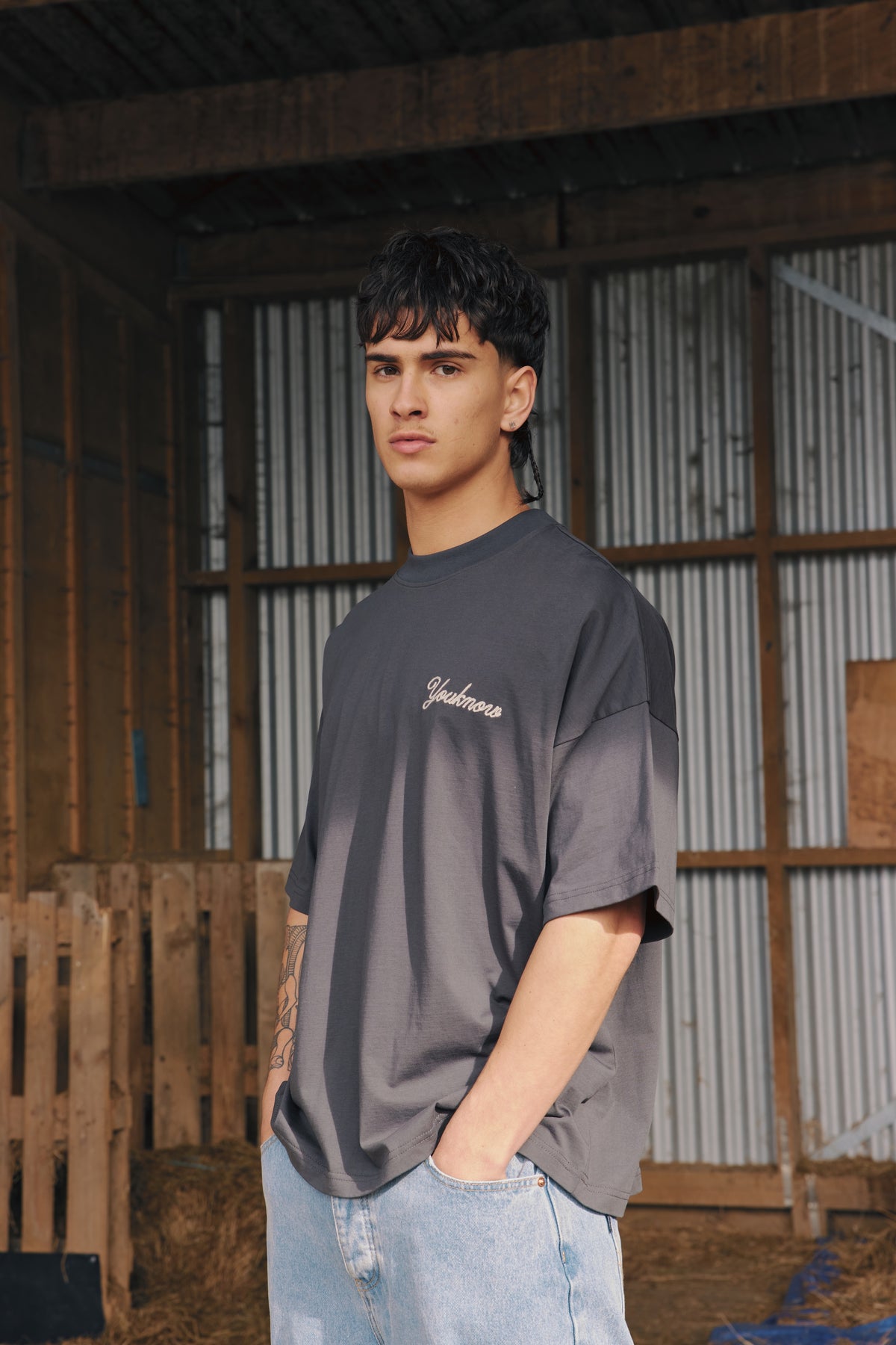 Edition Box Tee | Charcoal-3